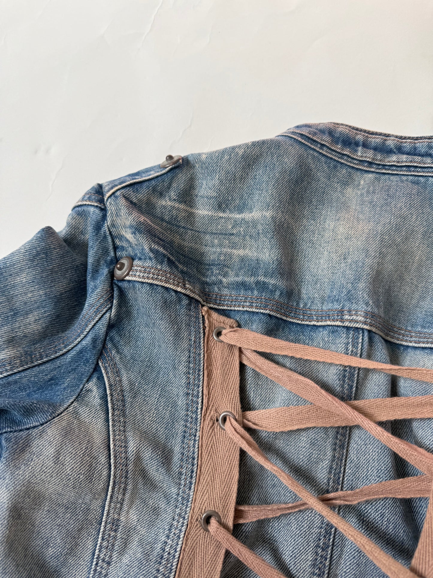 Cropped Denim Corset Jacket (UK14)