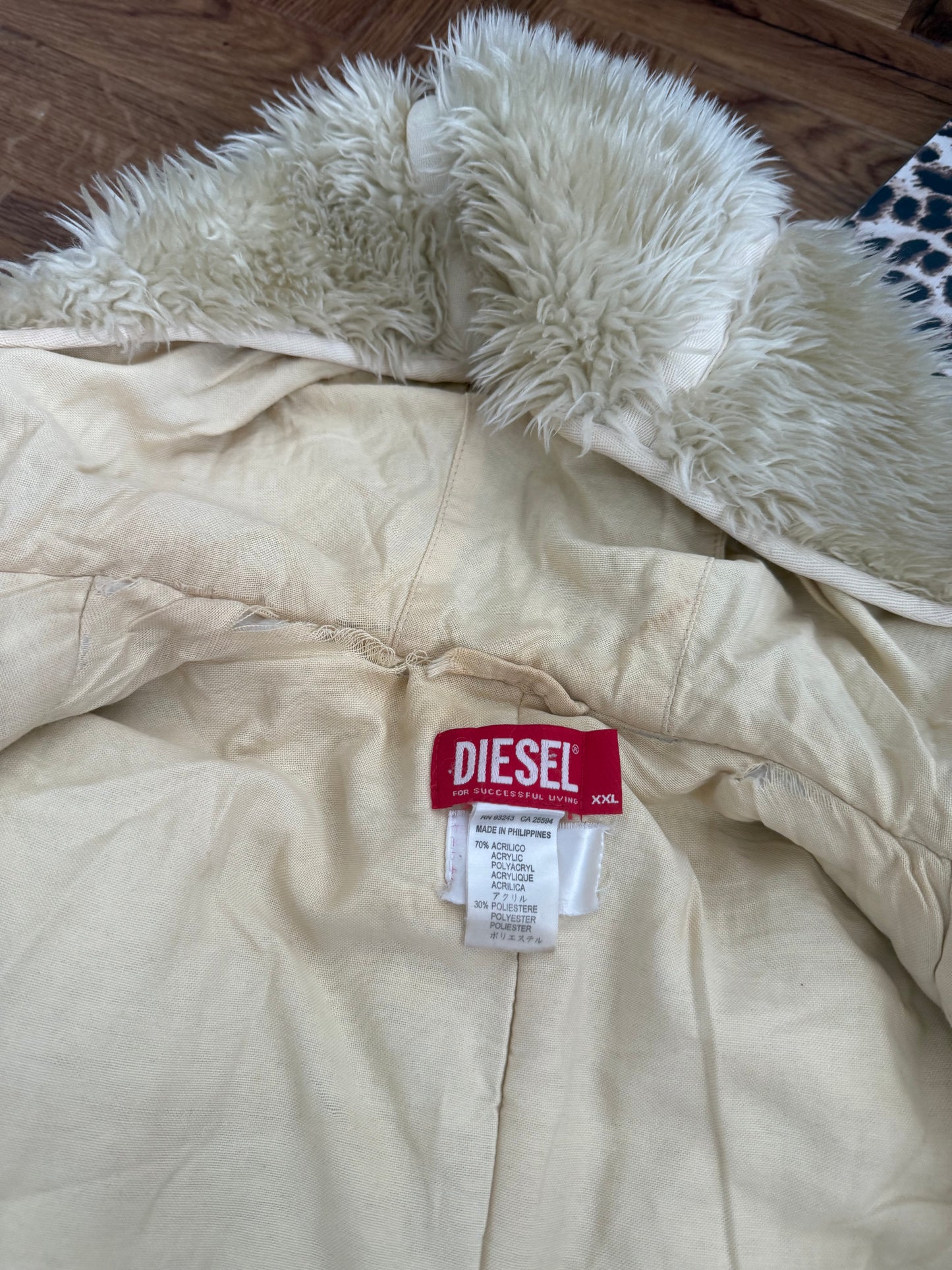 Diesel Faux Fur Yetti Coat (S)