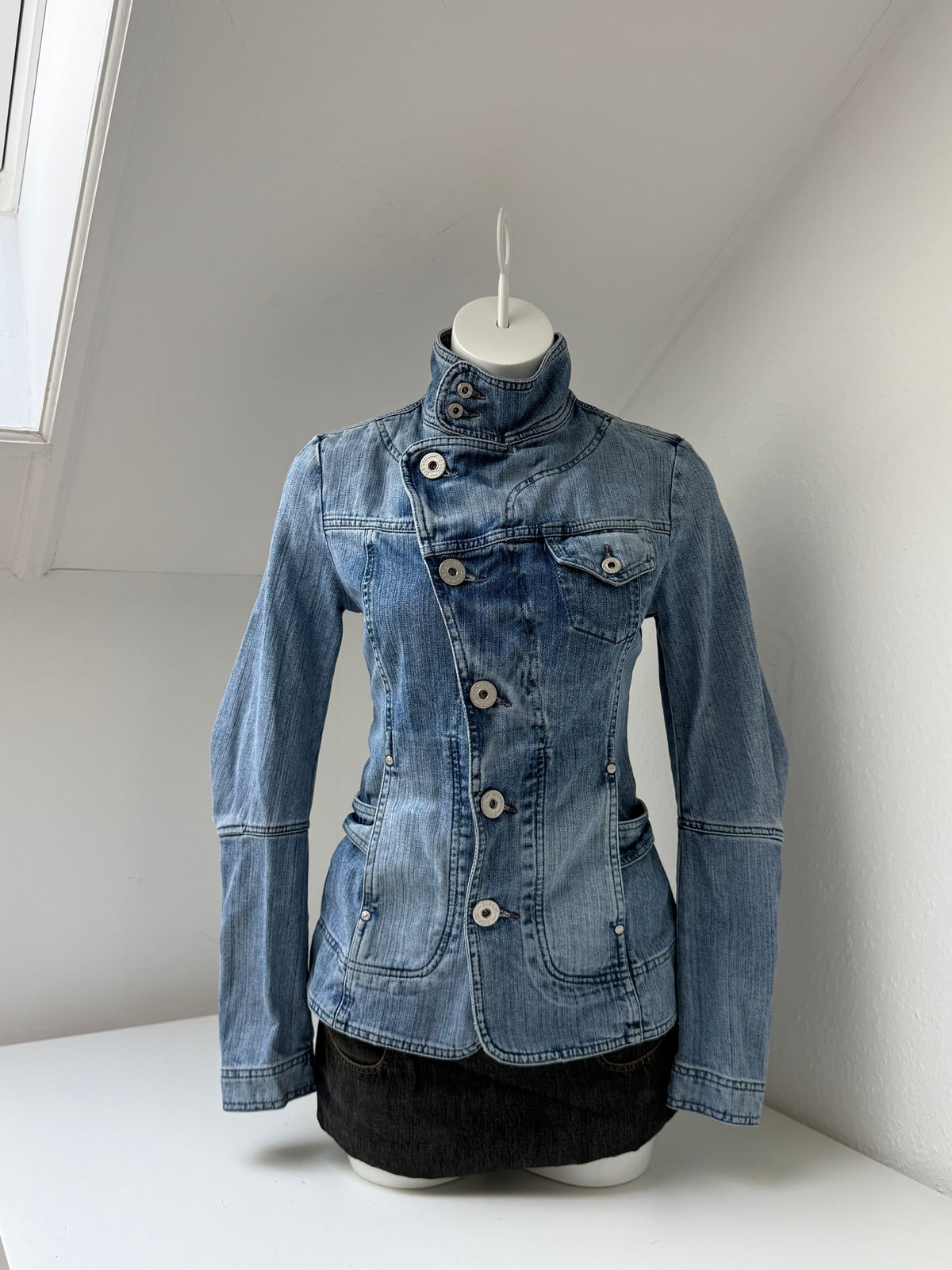Diesel Denim Asymmetrical Jacket (S)
