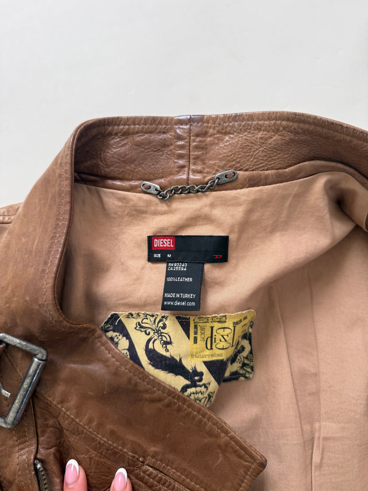 Vintage Diesel Leather Cropped Jacket (M)