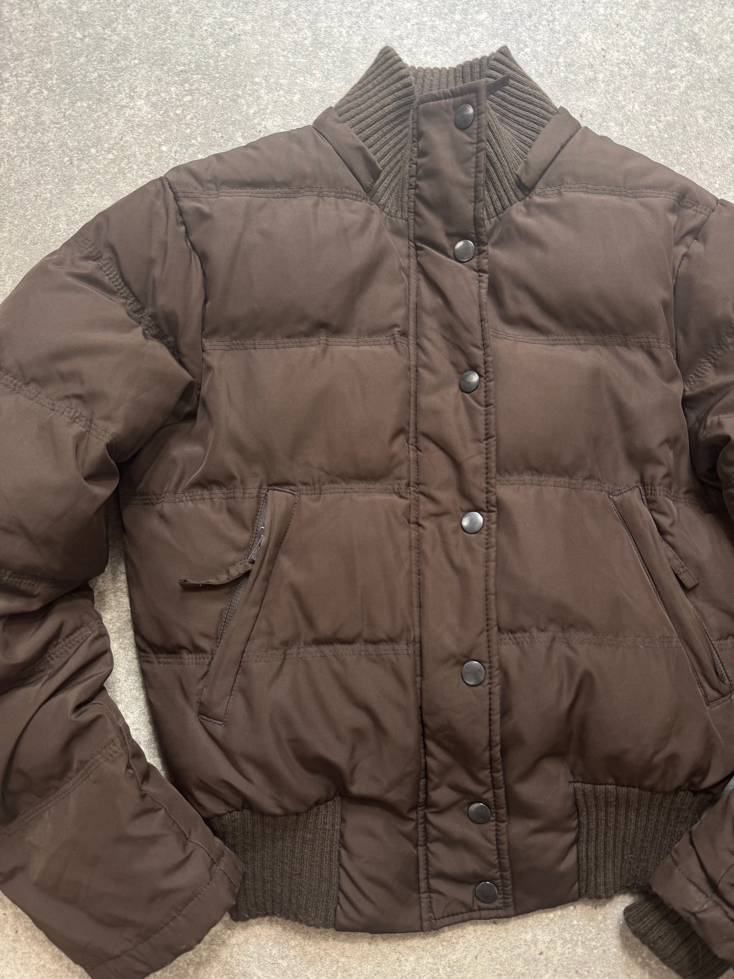 Brown Y2K Puffer Jacket (UK10)