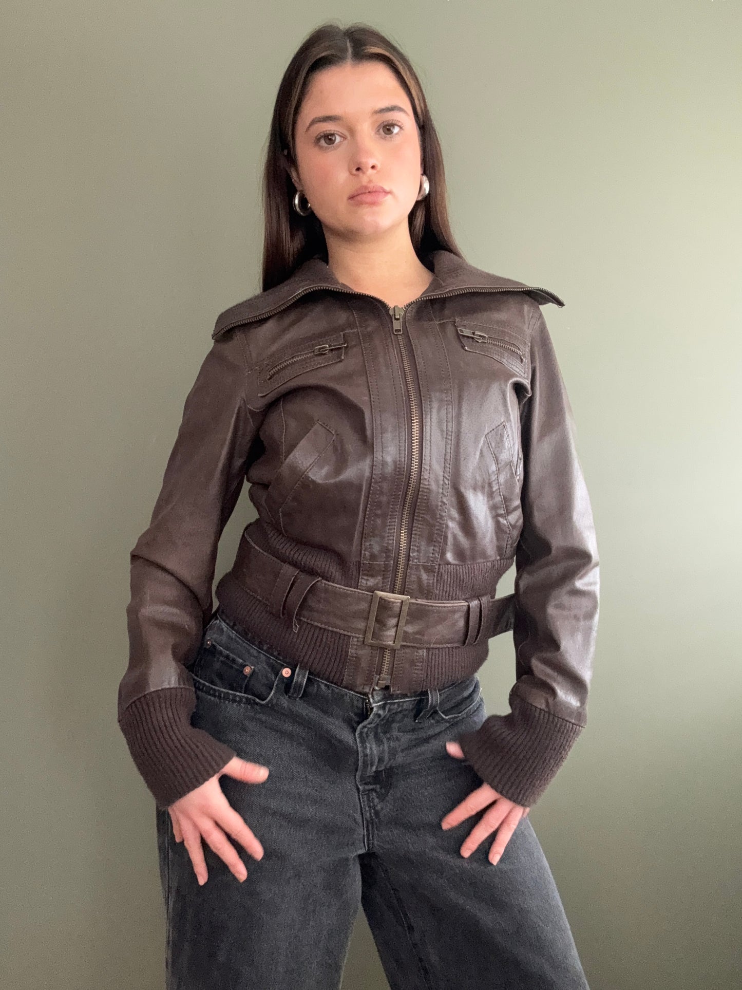 Leather Buckle Jacket (UK14)