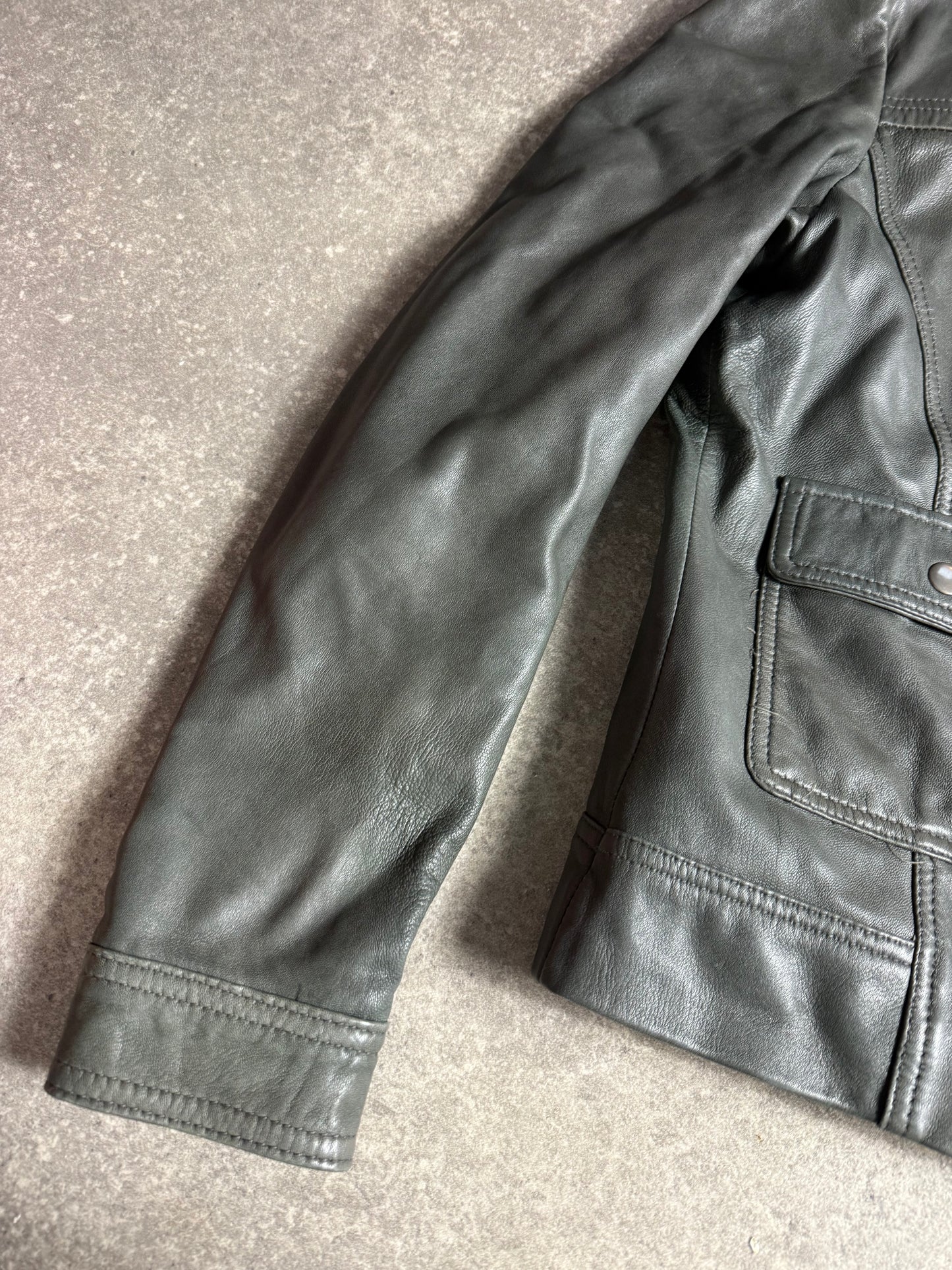 Leather Cargo Jacket (UK10)