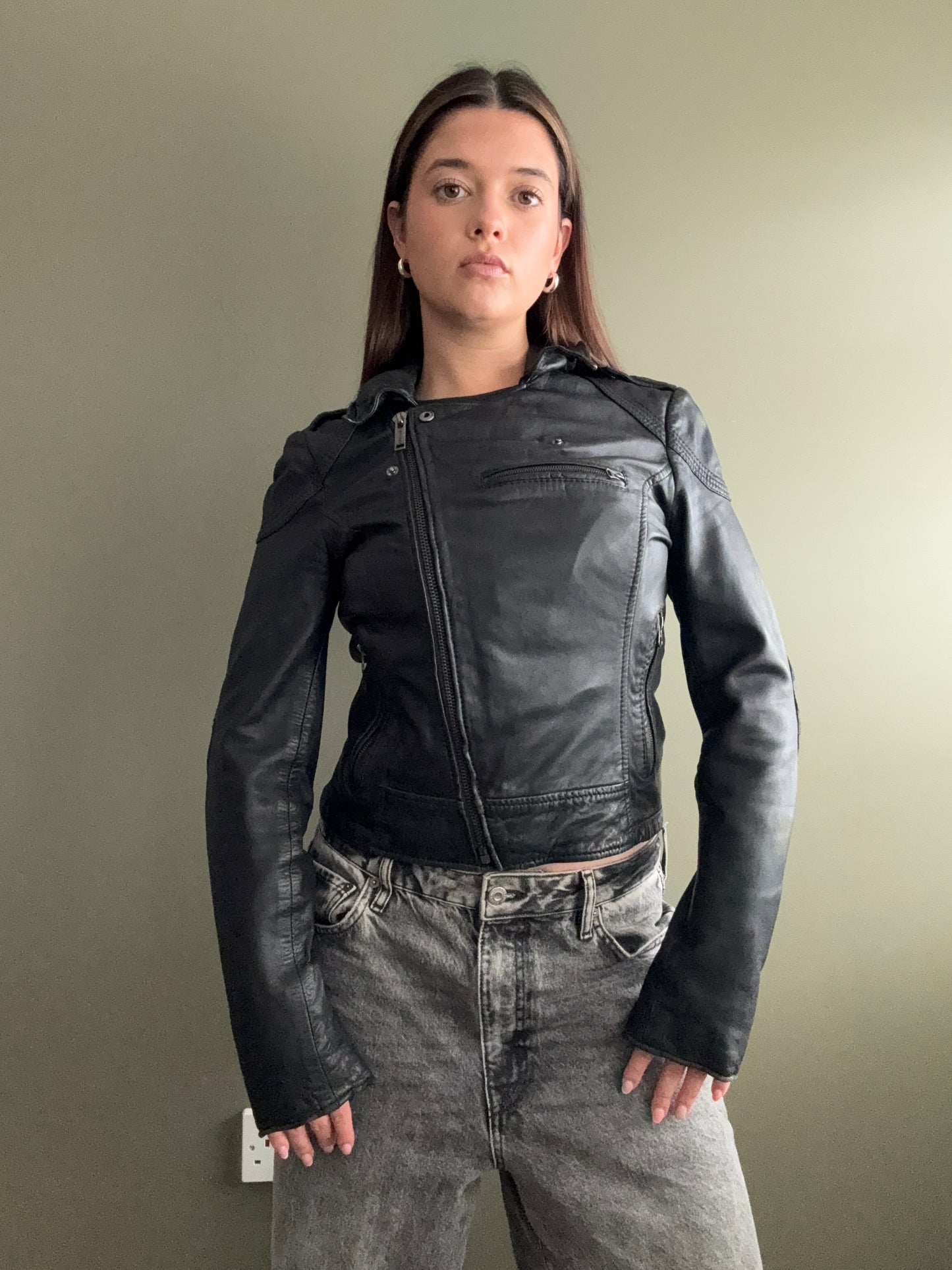 Firetrap Leather Jacket (S)