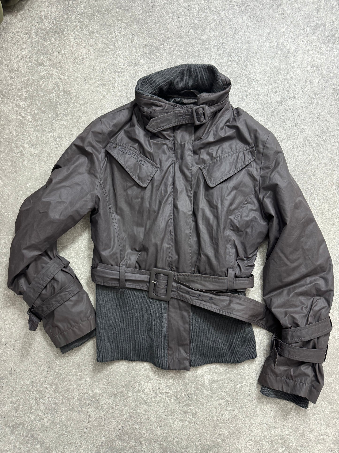 Y2K Buckle Fitted Coat