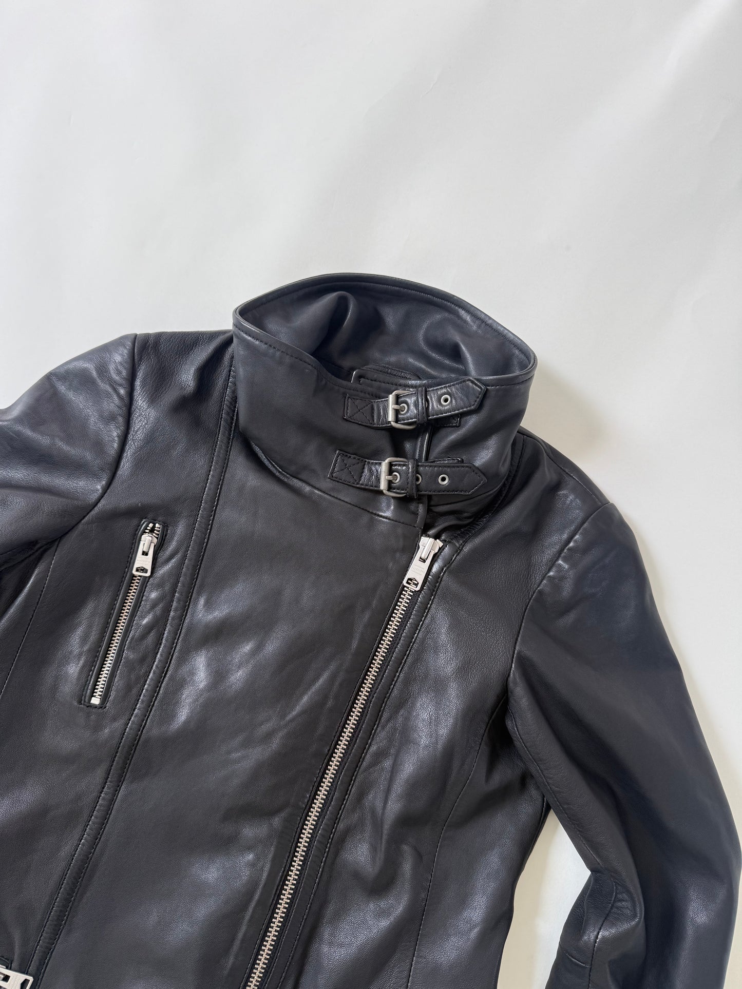 Allsaints Leather Buckle Jacket (UK12)