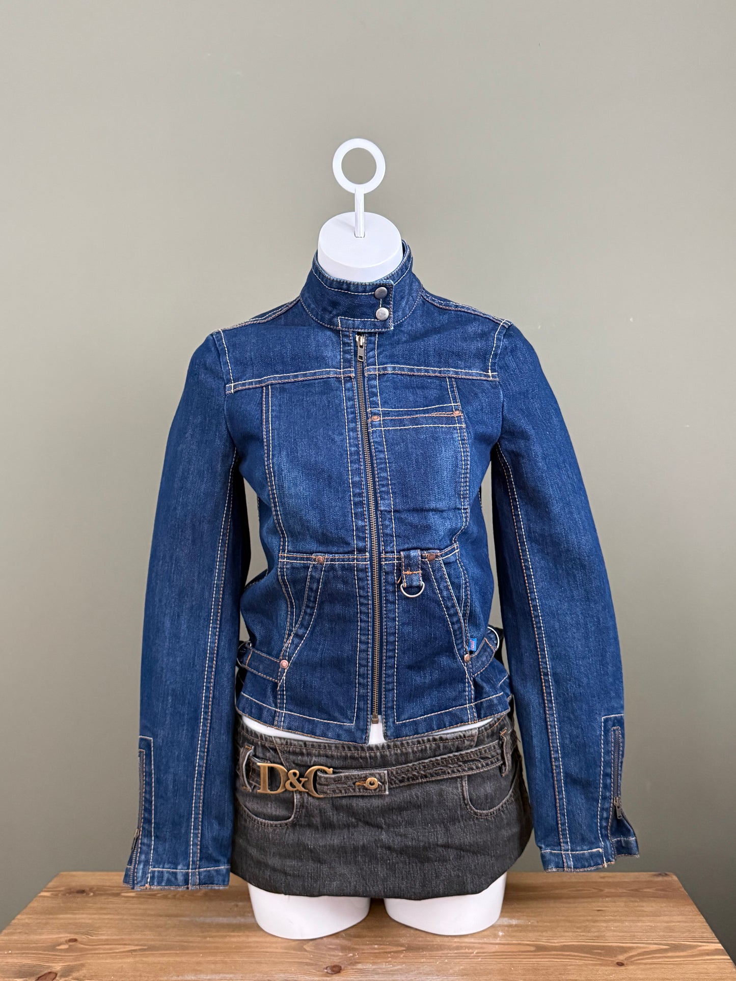 French Connection Denim Cargo Jacket (UK10)