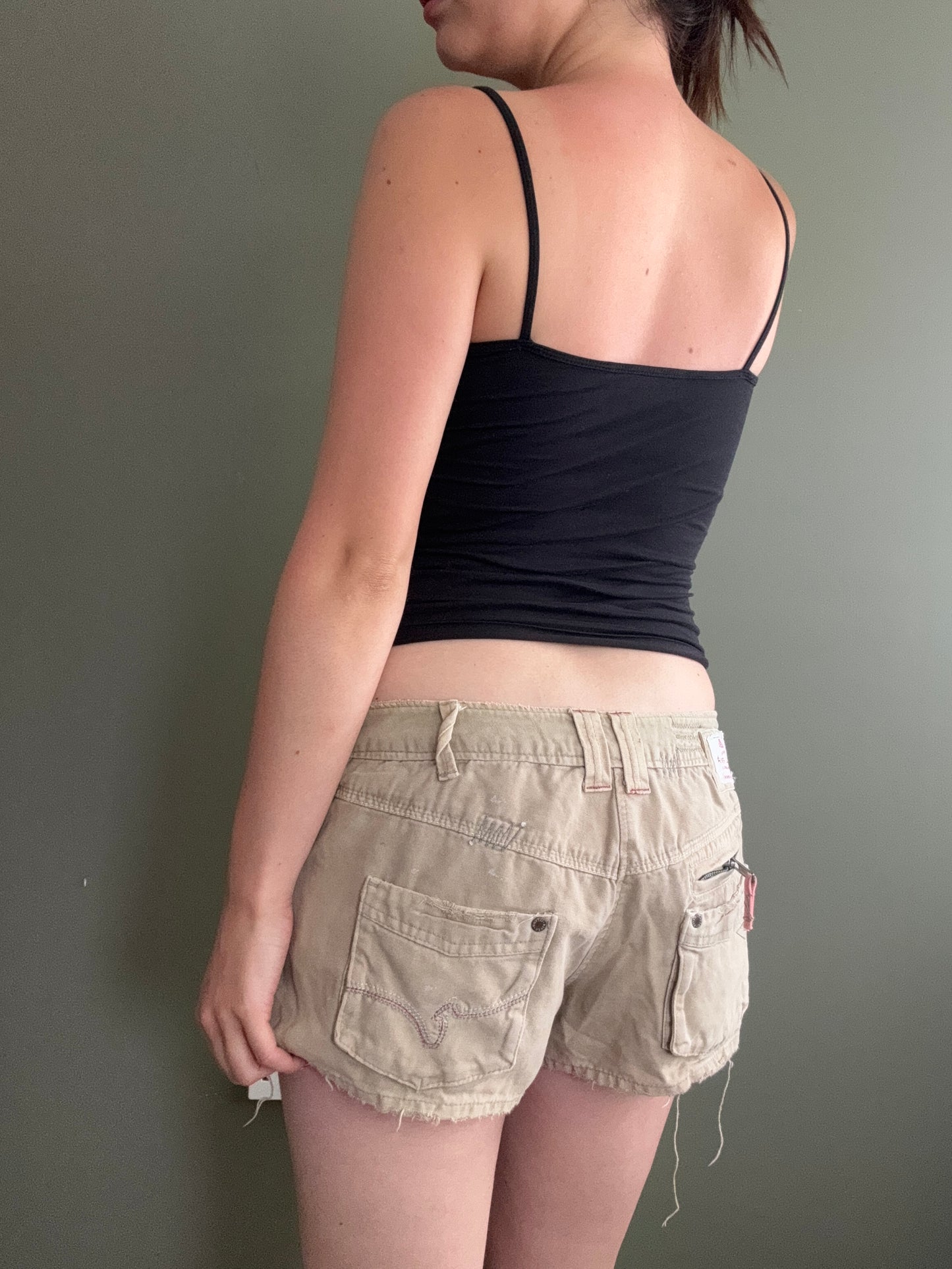 Beige Mini Shorts (UK10)