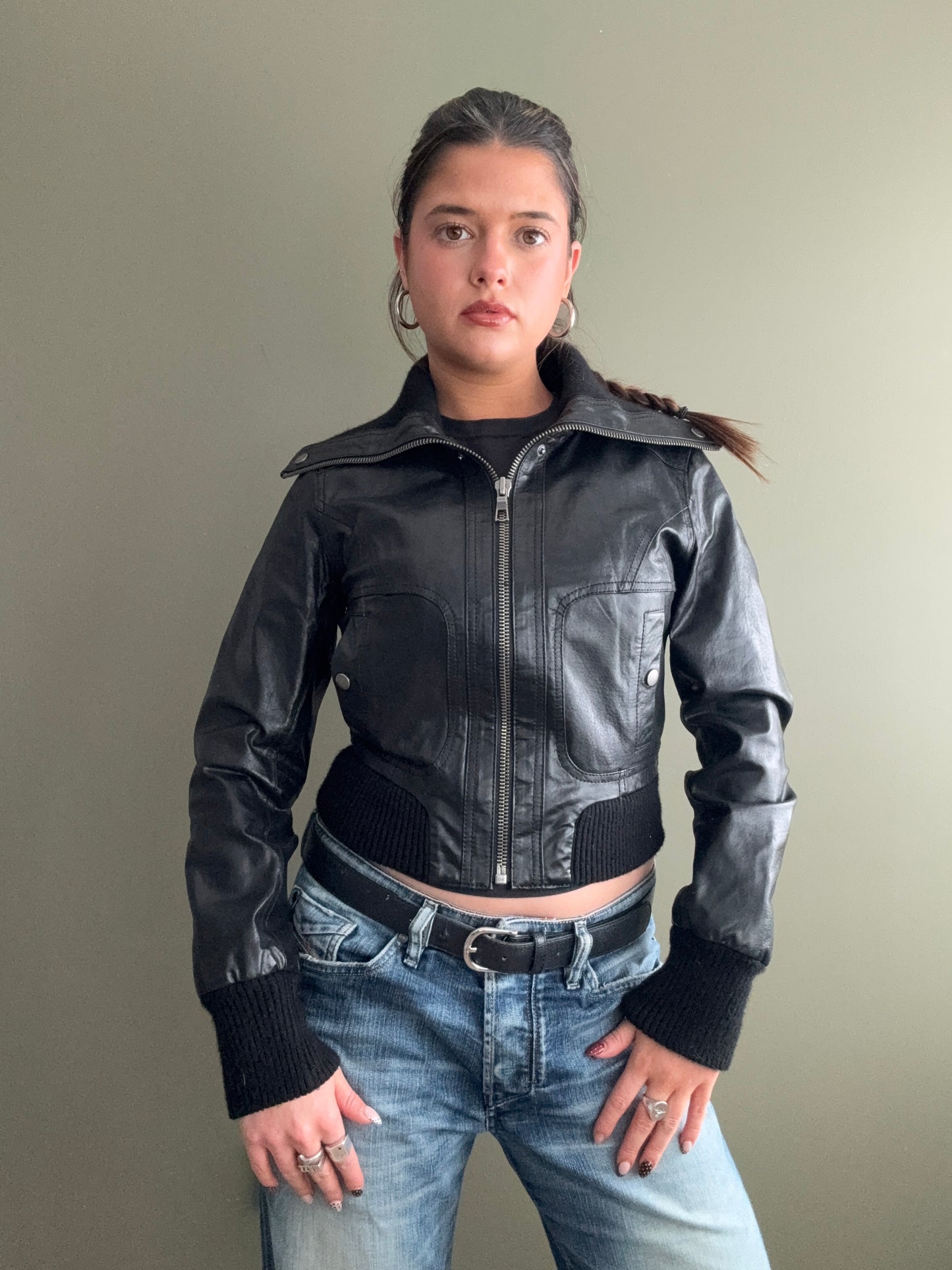 Fitted Leather Jacket (UK10)