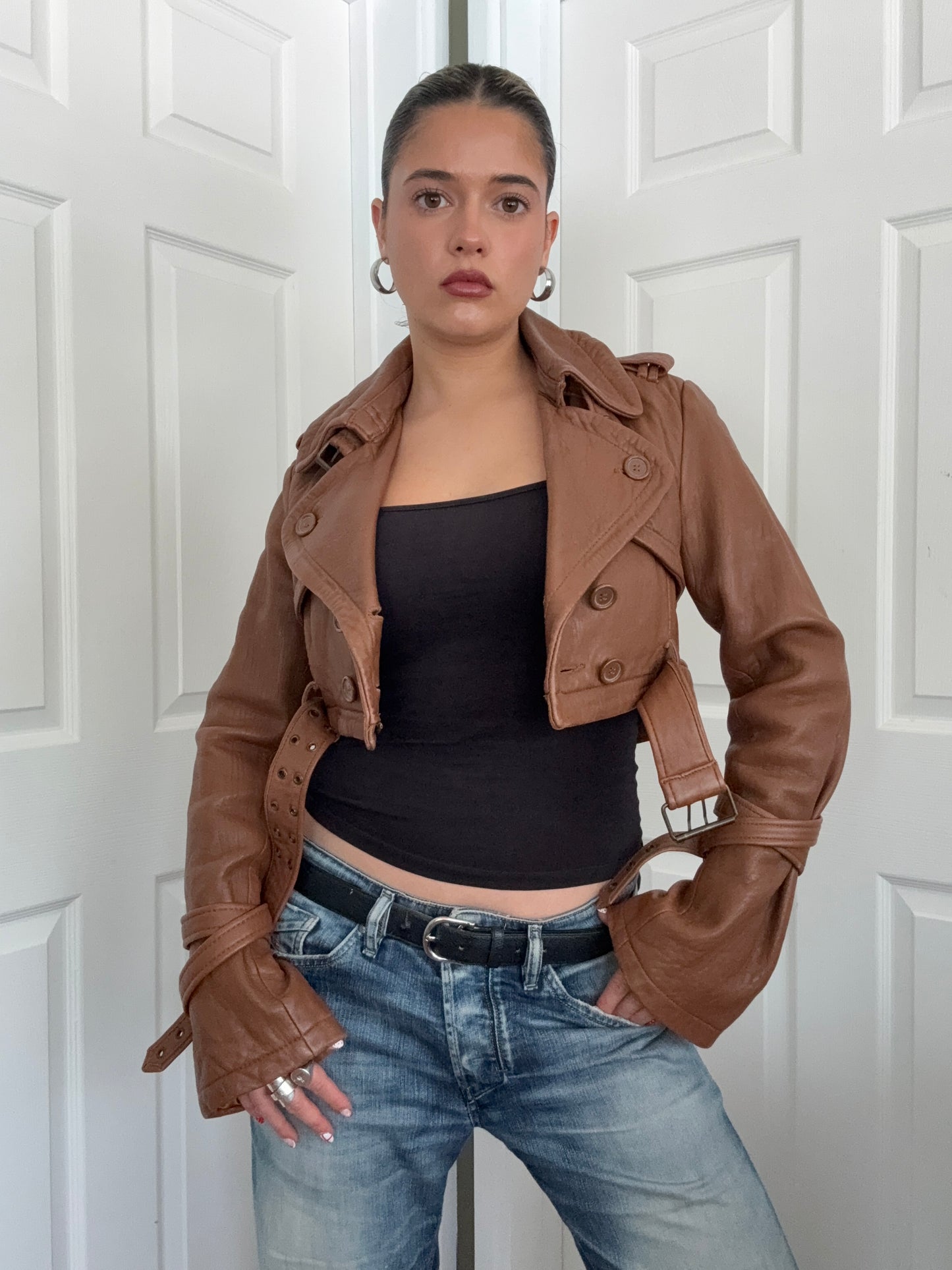 Allsaints Leather 2 in 1 Jacket (UK10)