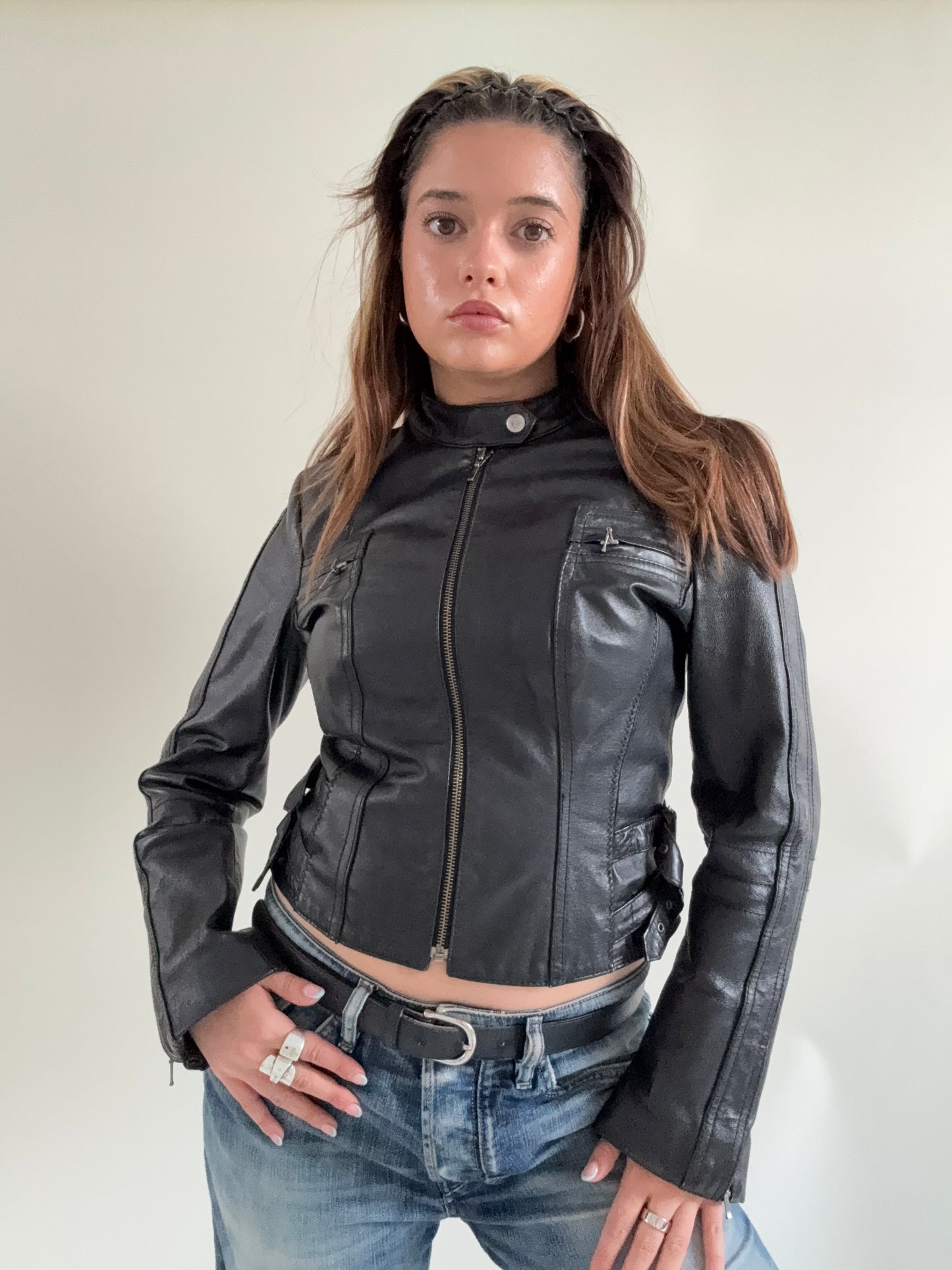 Leather Buckle Jacket (UK8)