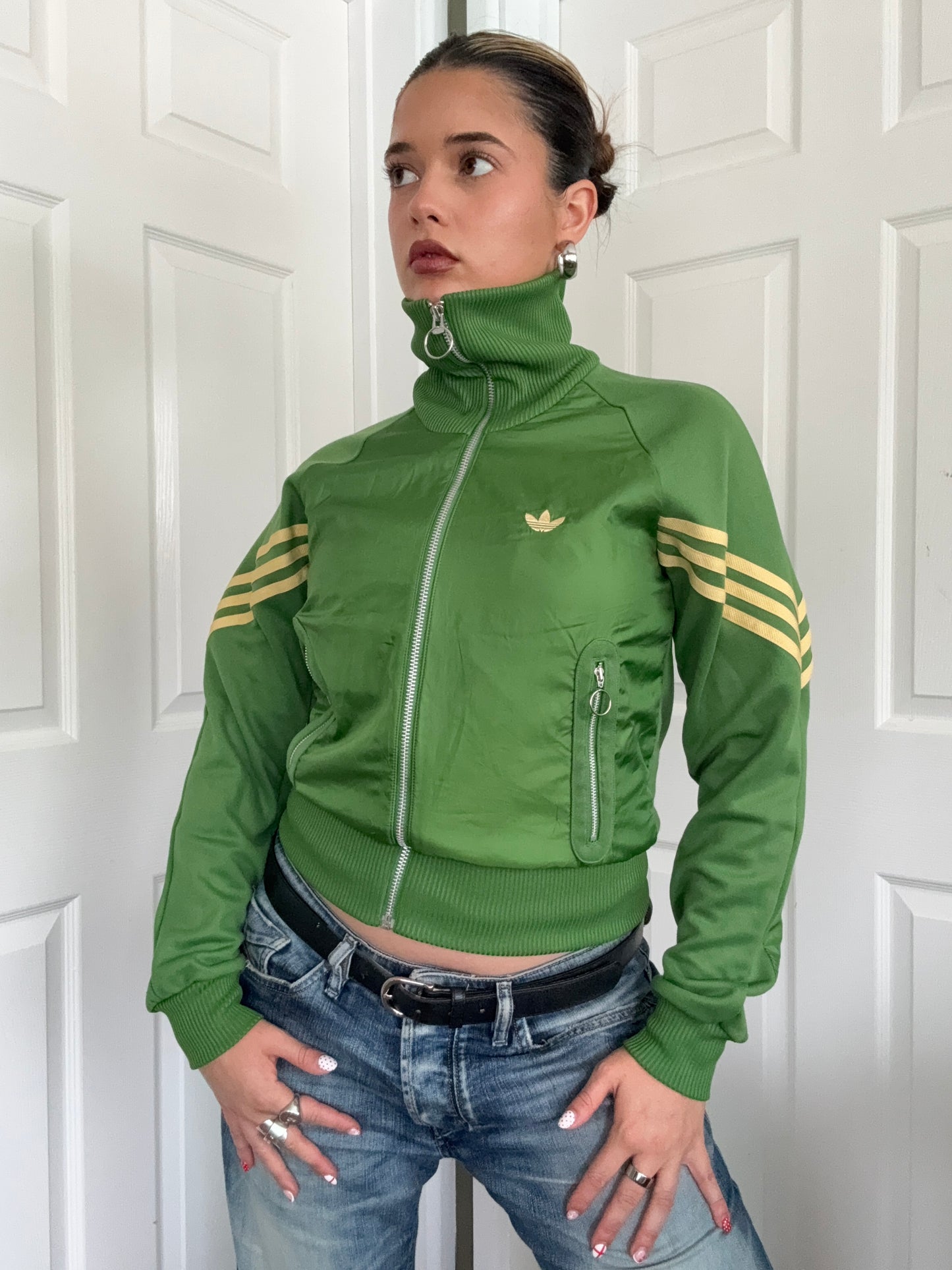 Adidas Green Bomber Jacket (UK10)