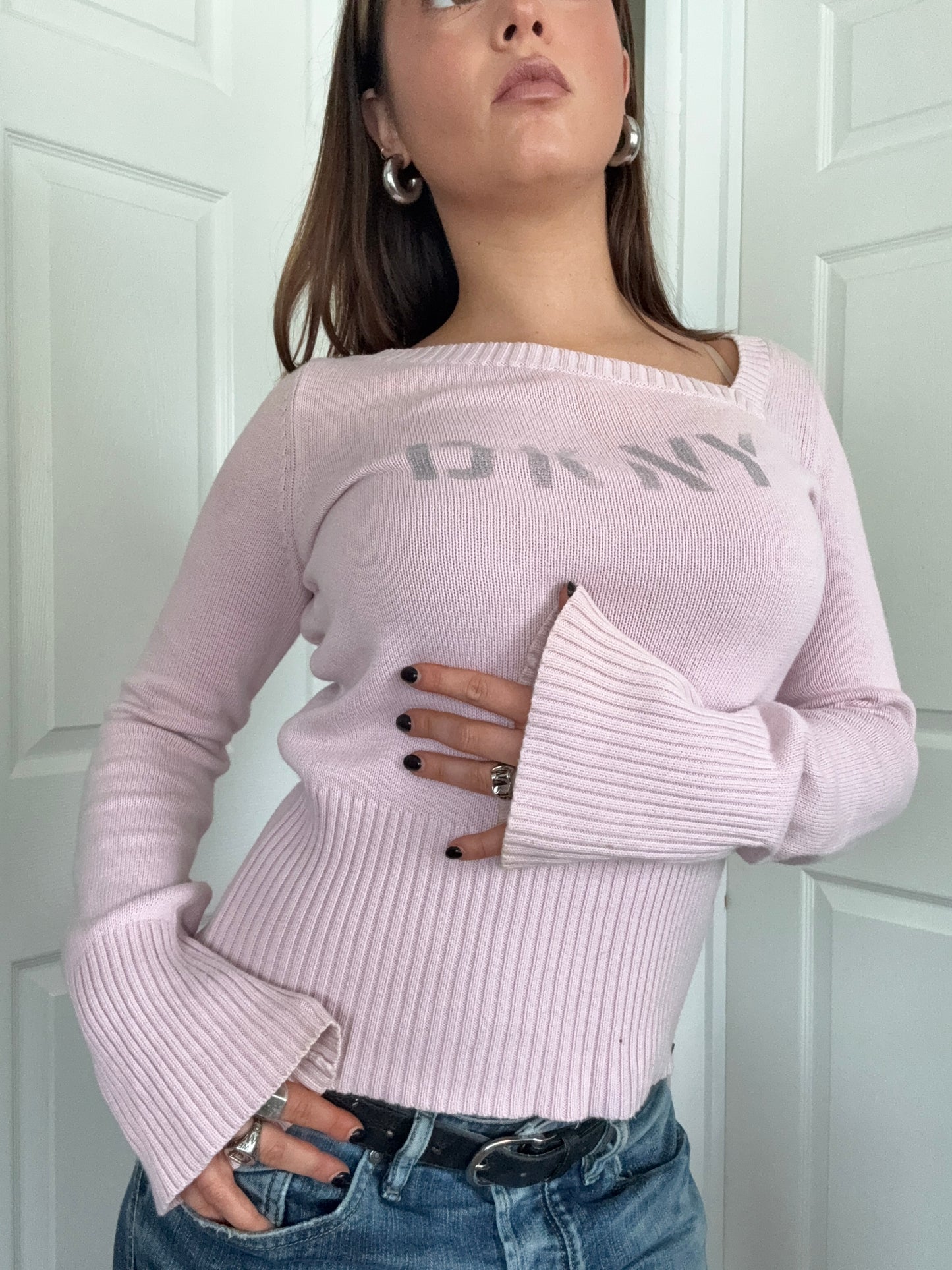 DKNY Asymmetric Knit Jumper (M)
