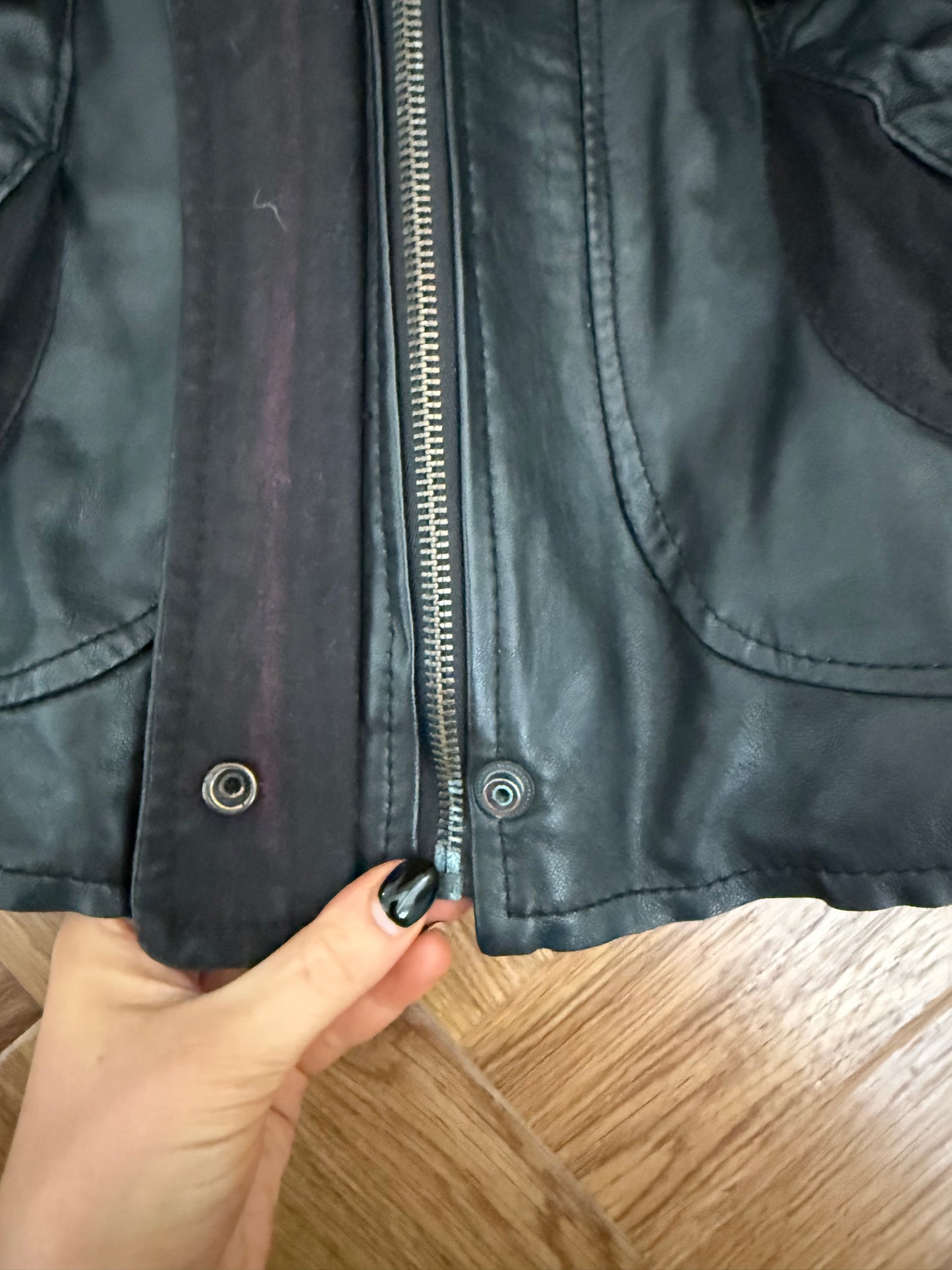 Morgan De Toi Leather Bomber Jacket (S)