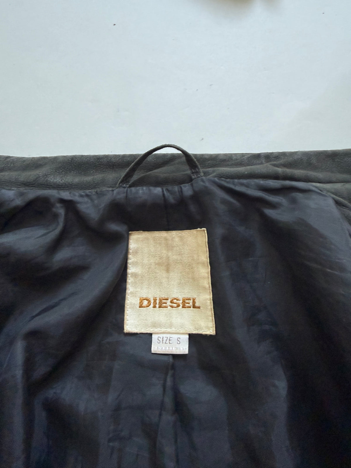 Vintage Diesel Leather Military Jacket (S)