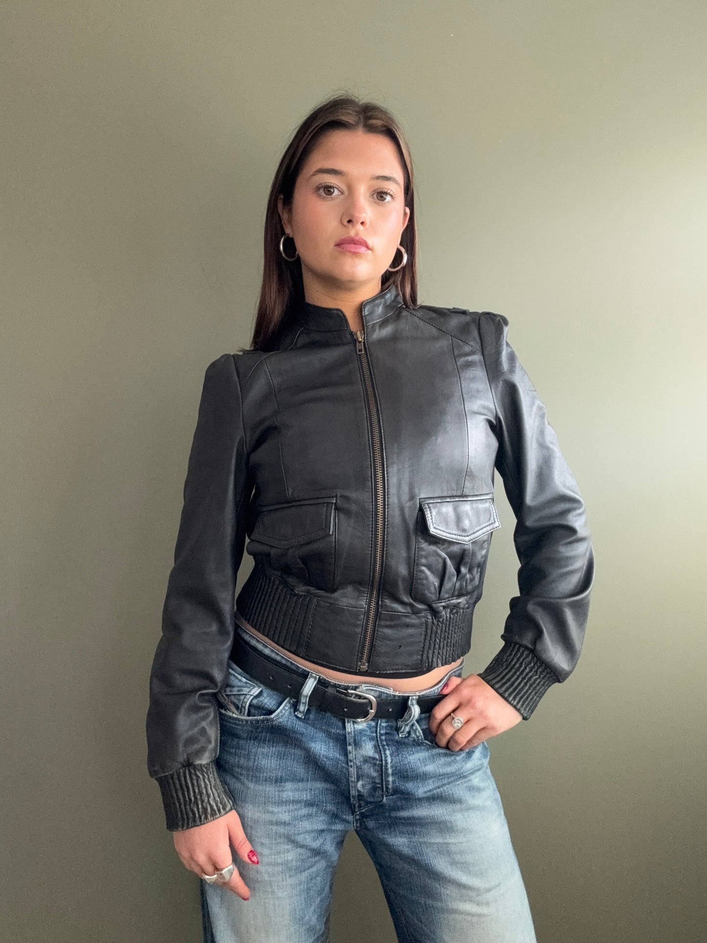 Vintage Leather Jacket (UK10)