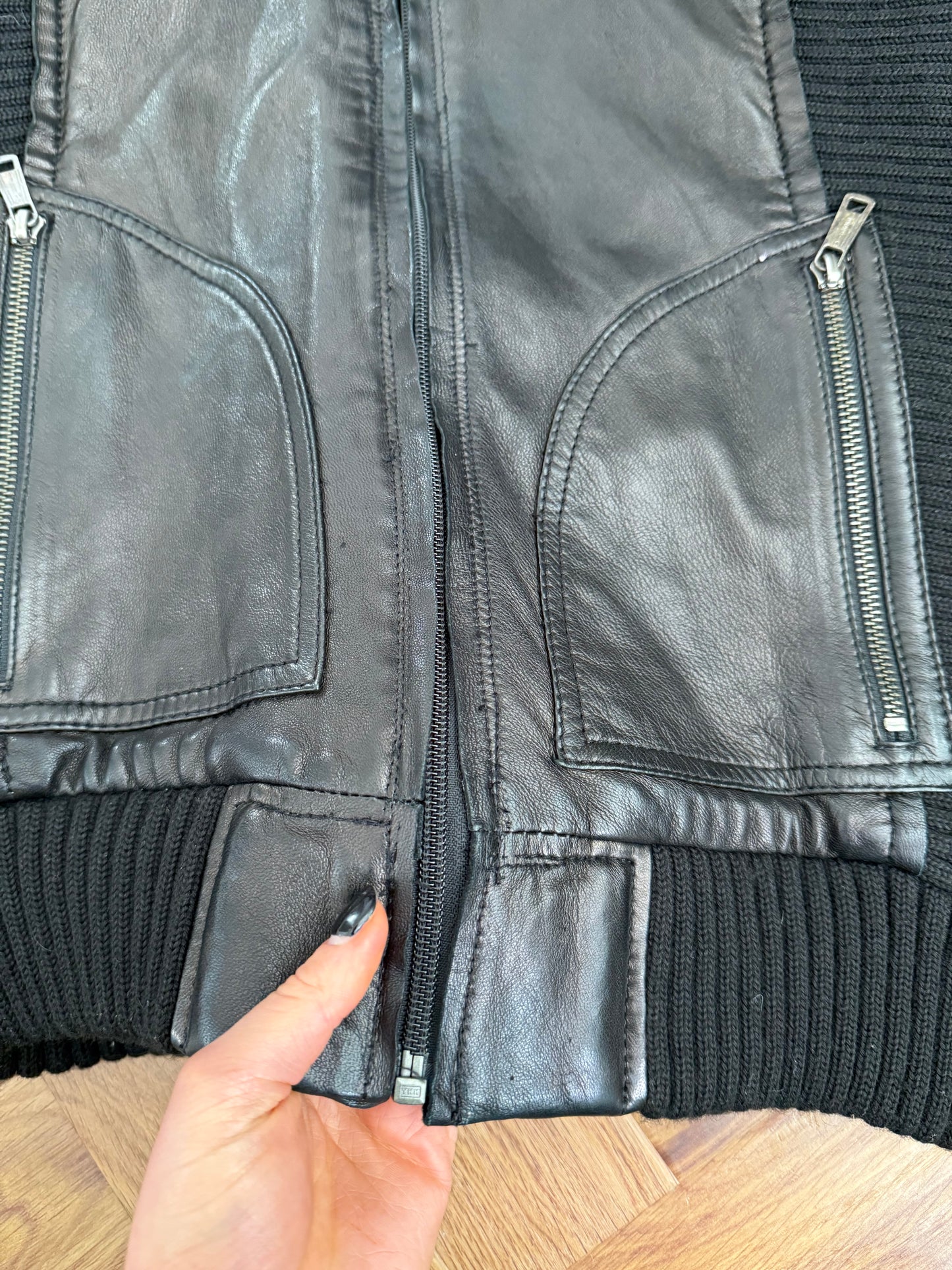 Diesel Leather Bomber Jacket (S)