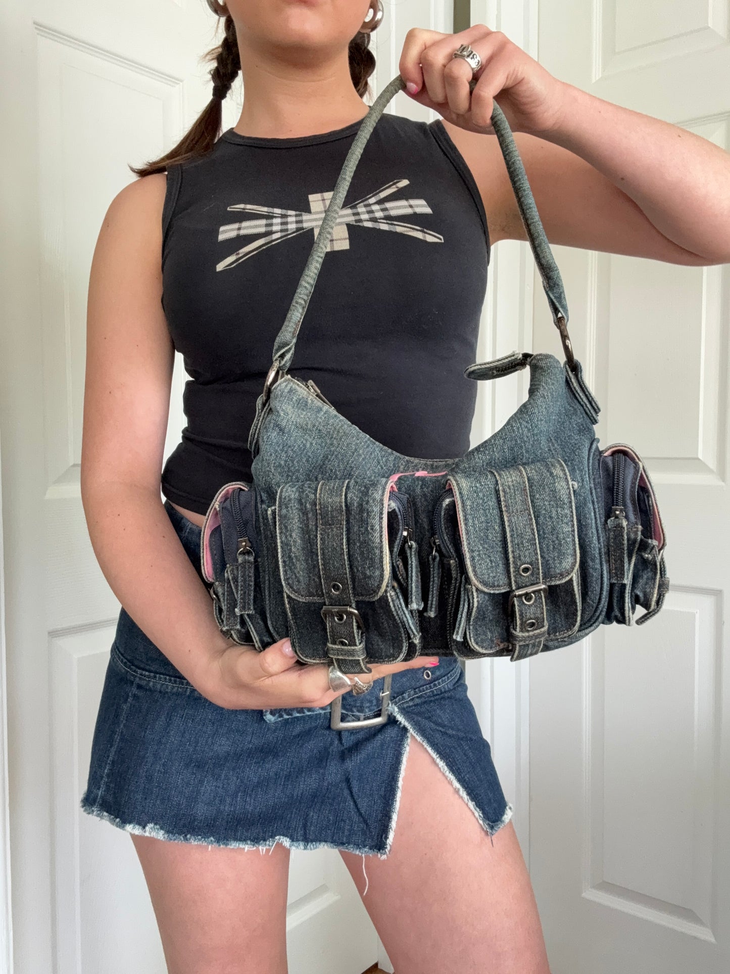 Evisu Denim Cargo Handbag