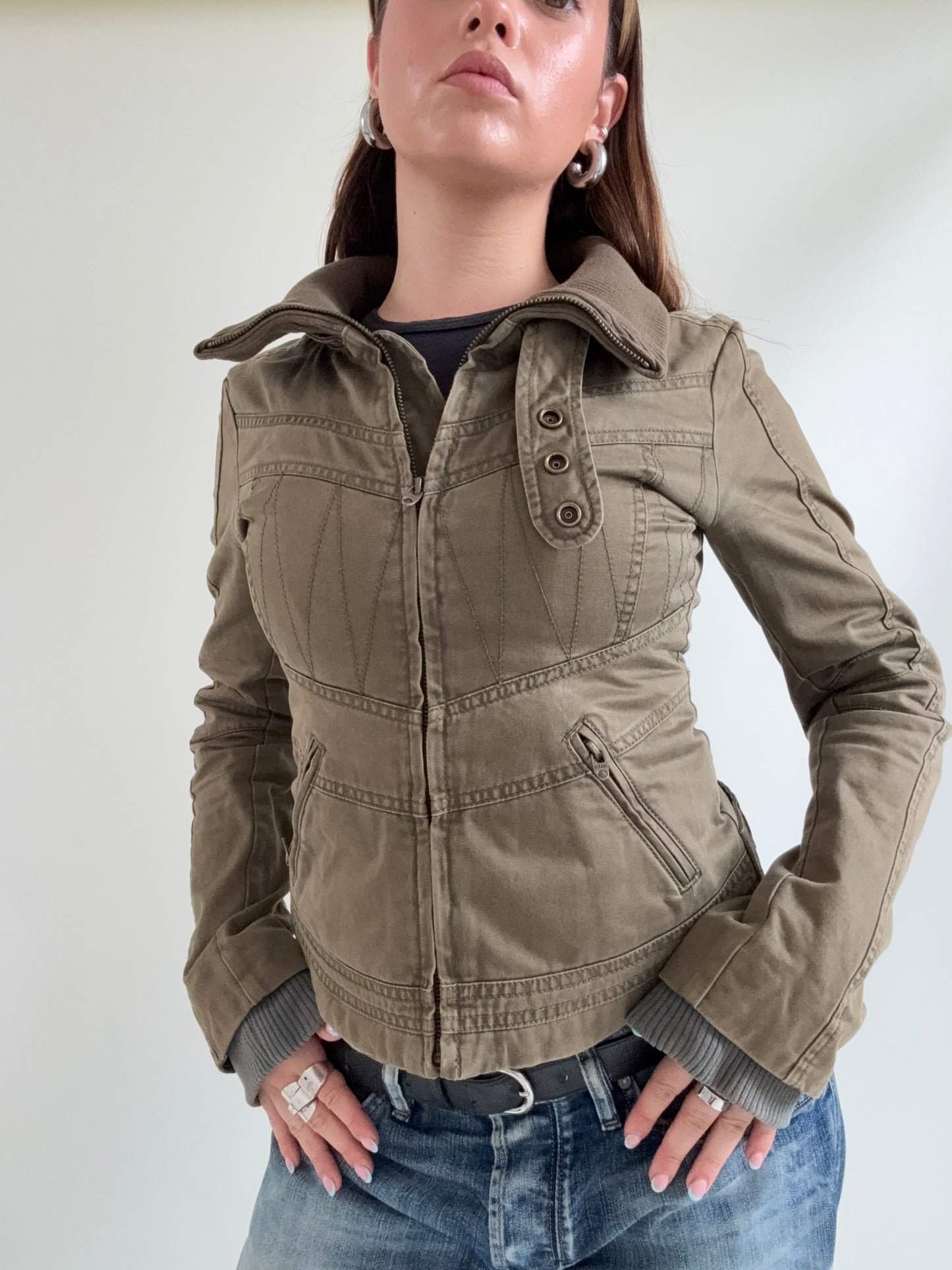 Diesel Fitted Funnel Neck Jacket (XS)