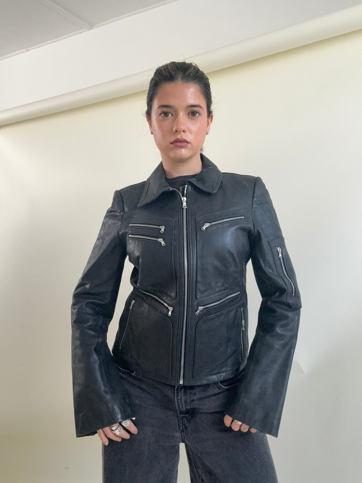 DKNY Leather Jacket (UK8)
