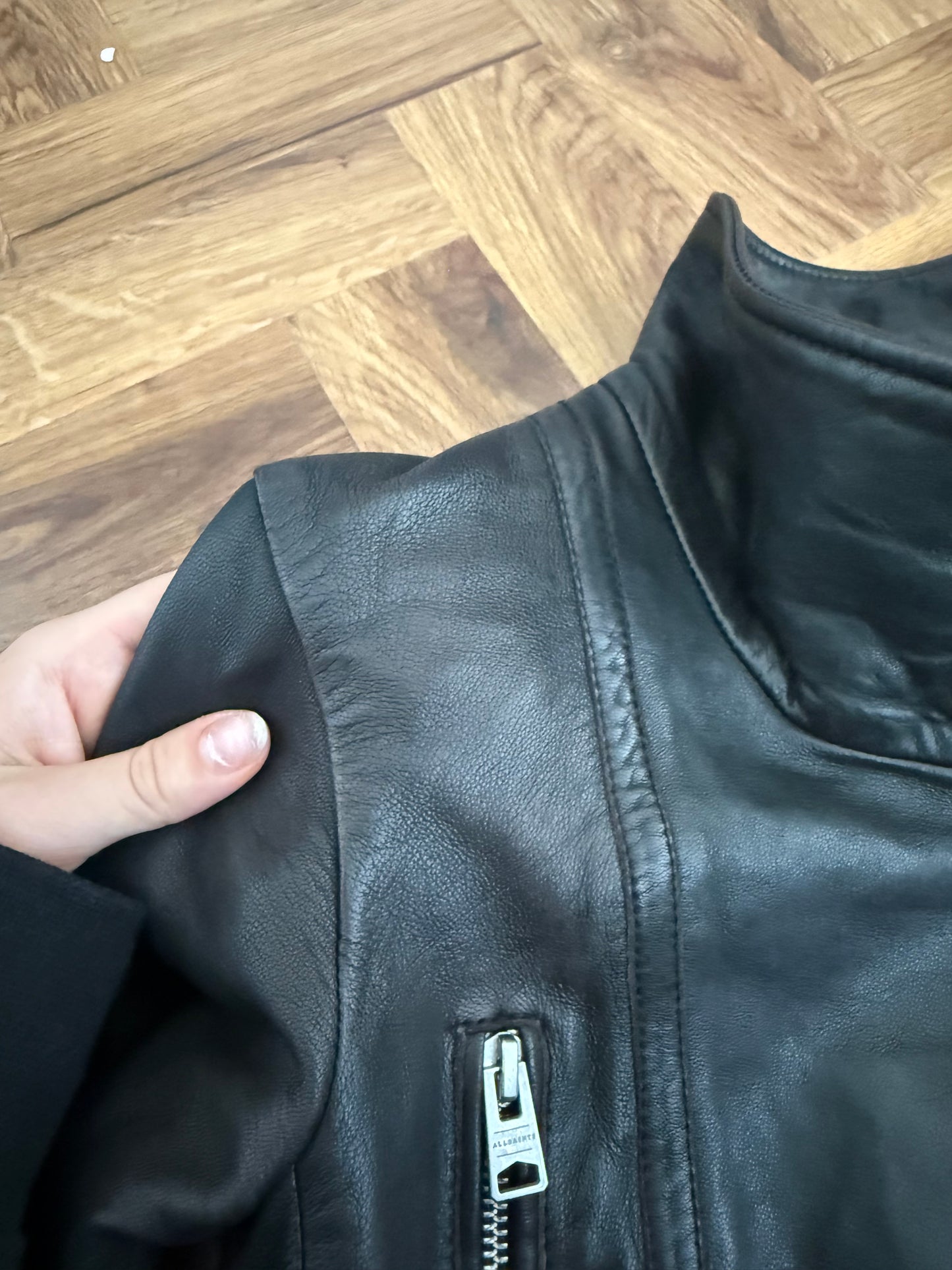 Allsaints Leather Buckle Jacket (UK10)