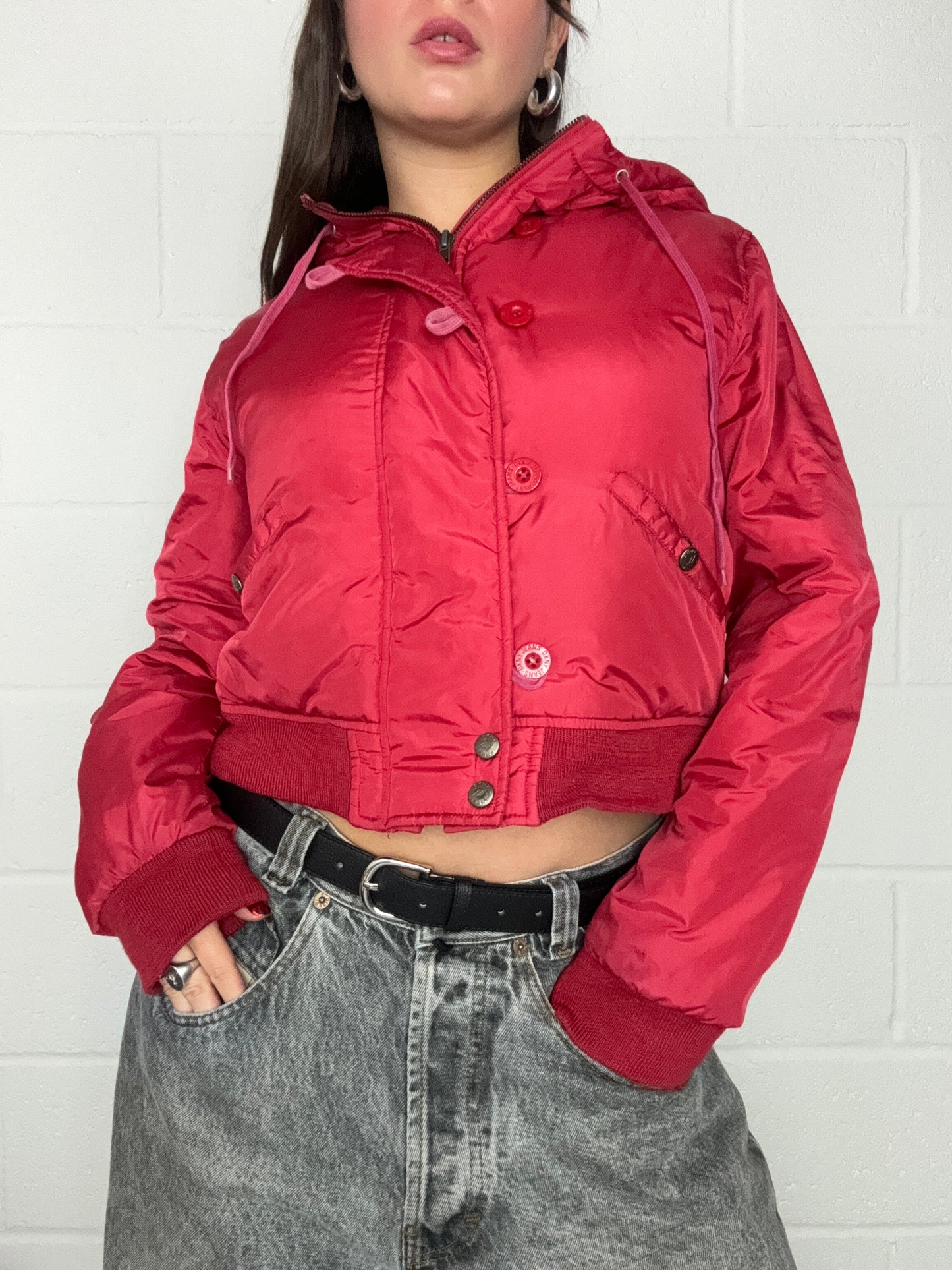 DKNY Red Puffer Jacket