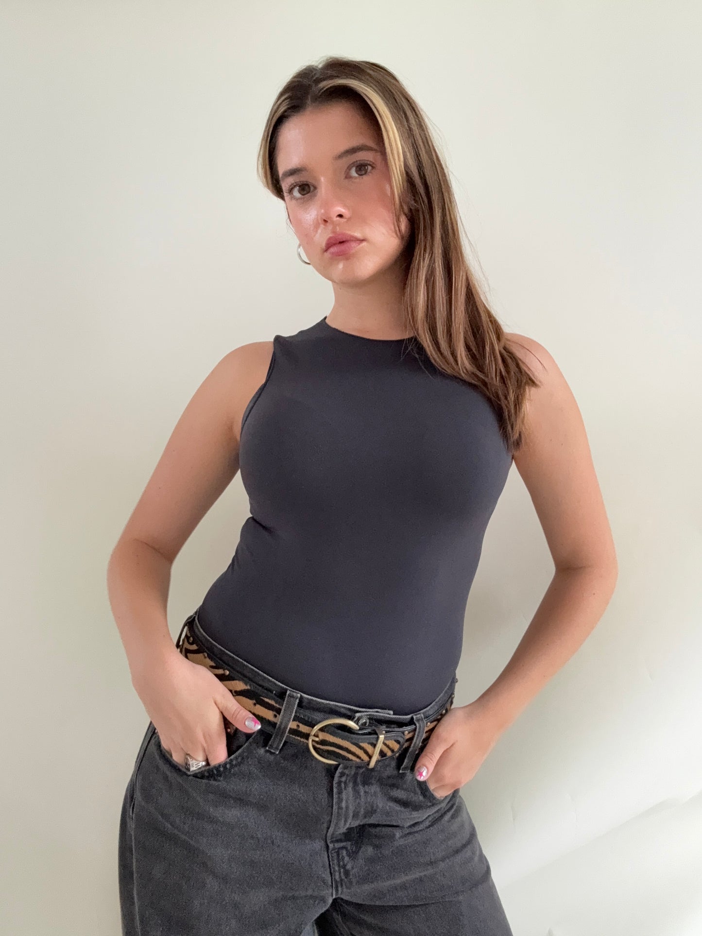 Karen Millen Leather Belt (XS)