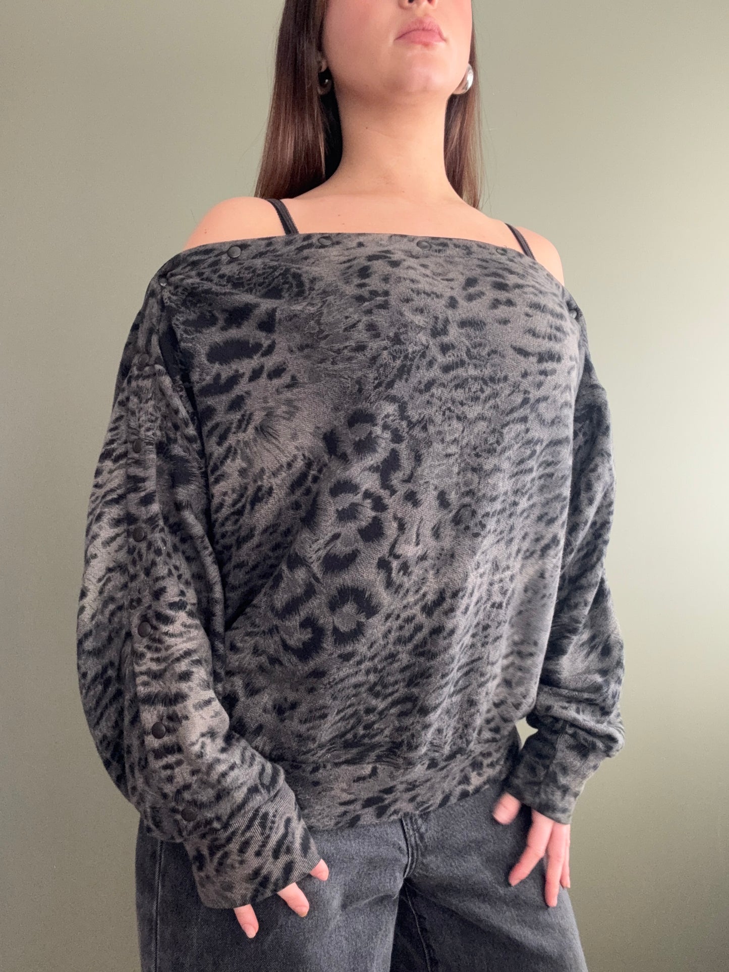 Allsaints Batwing Popper Jumper (S)