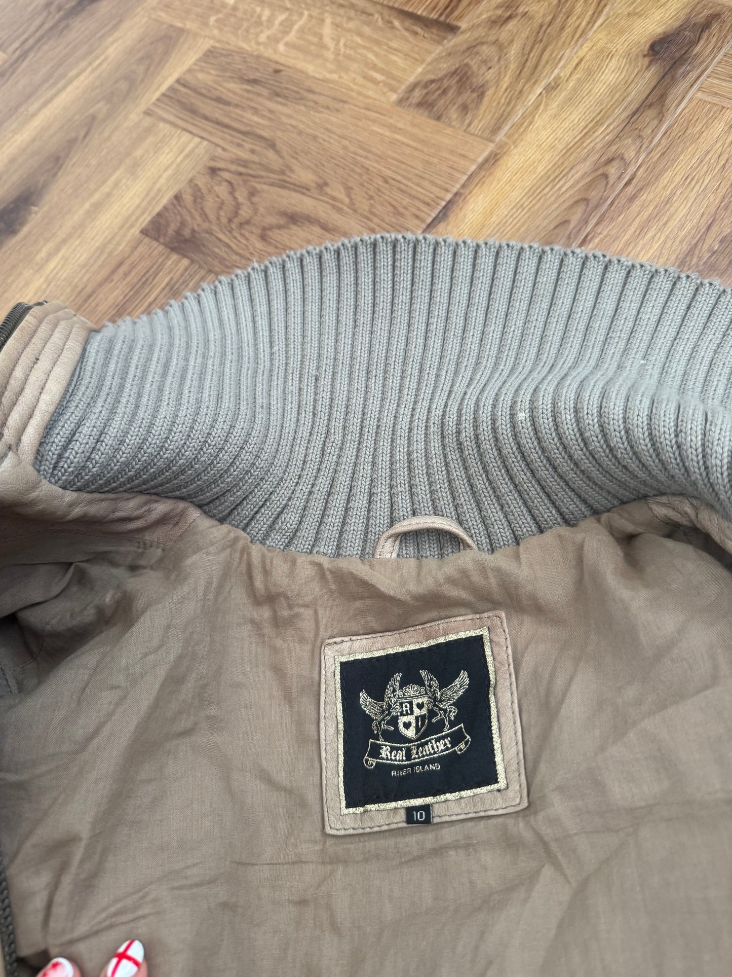 Leather Cargo Jacket (UK10)