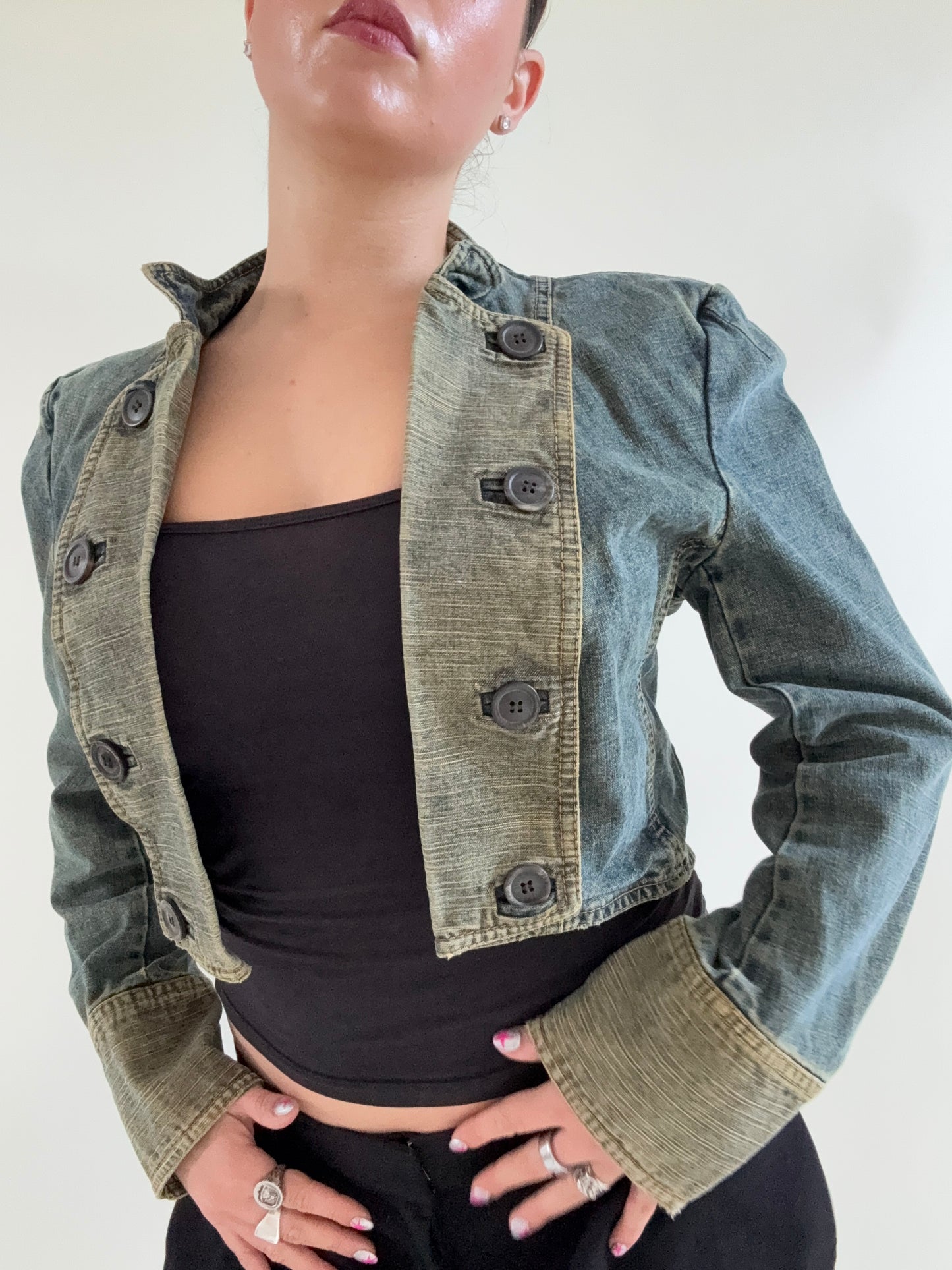 Karen Millen Denim Military Jacket (UK12)