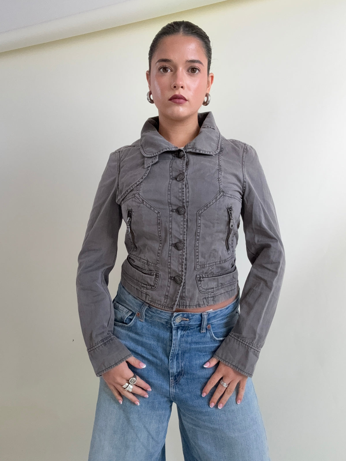 Y2K Buckle Jacket (UK8)