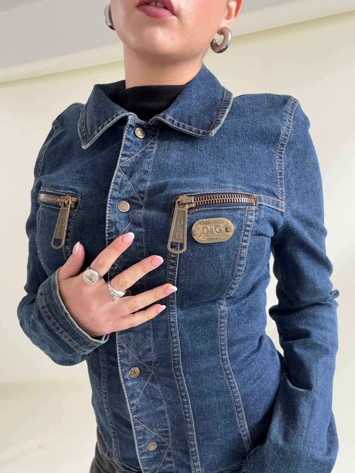 Vintage Dolce & Gabbana Fitted Denim Jacket (M)