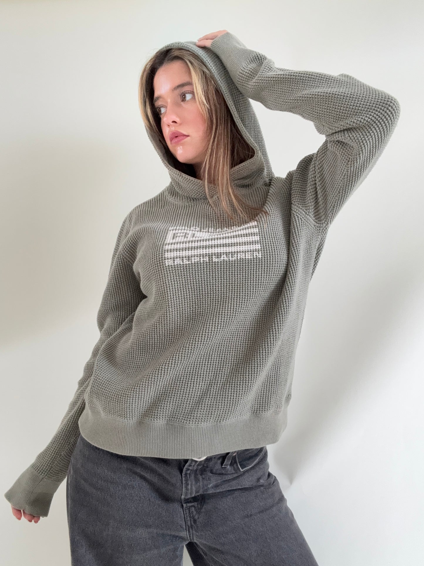 Ralph Lauren Waffle Knit Hoodie (XL)