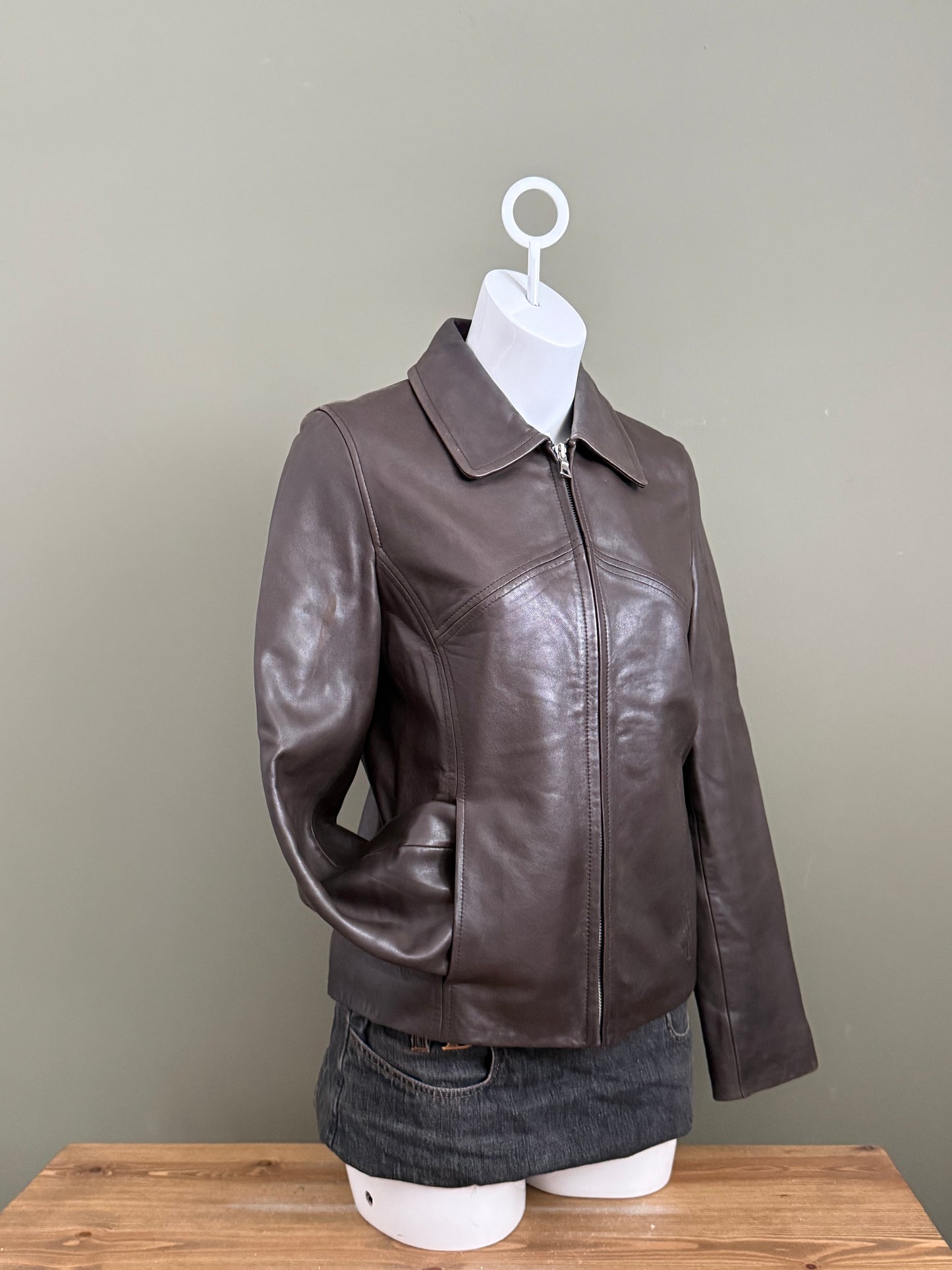 Guess Leather Jacket (UK14)