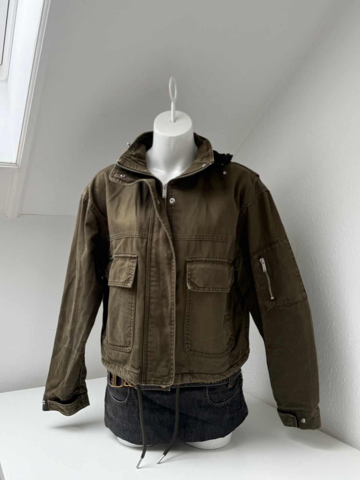 Superdry Khaki Cargo Jacket (UK10)