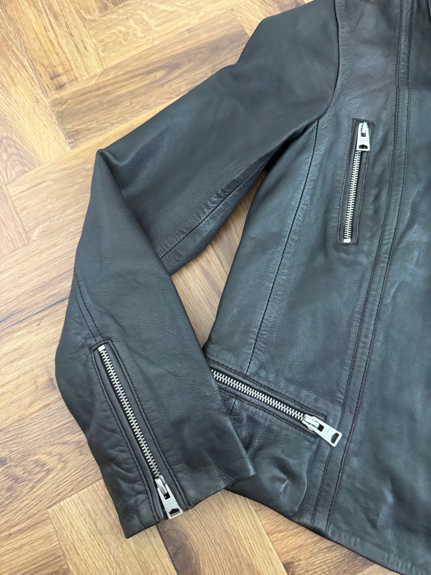 Allsaints Leather Buckle Jacket (UK10)
