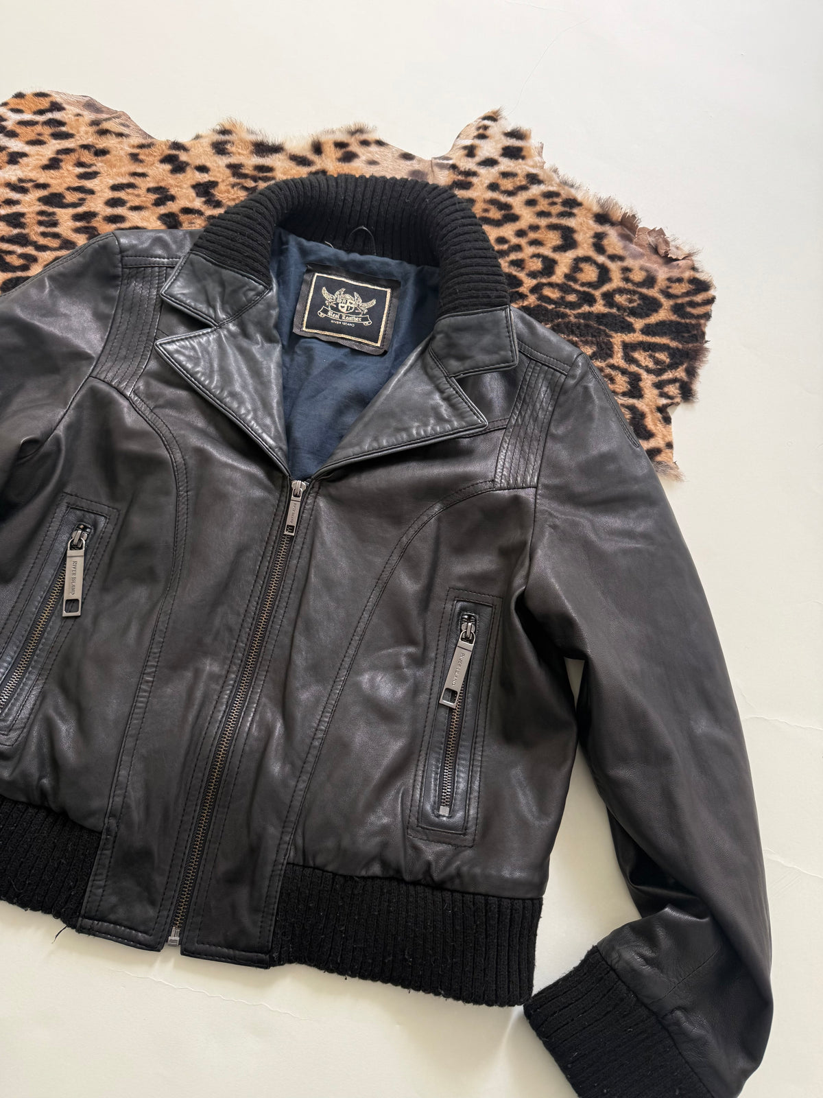 Vintage Leather Jacket (UK16)