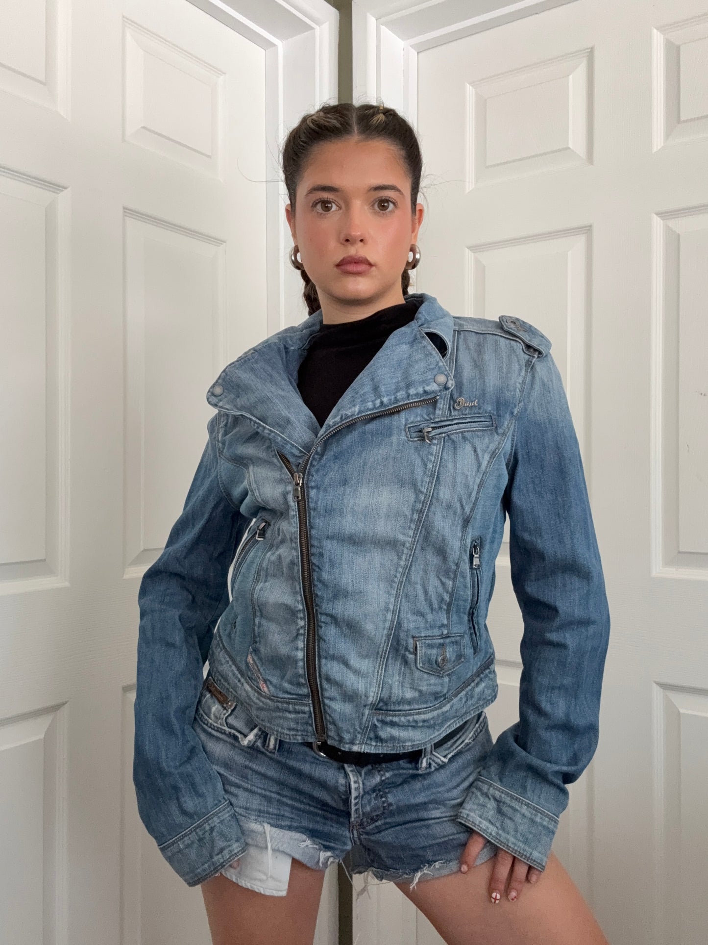 Diesel Denim Biker Jacket (L)