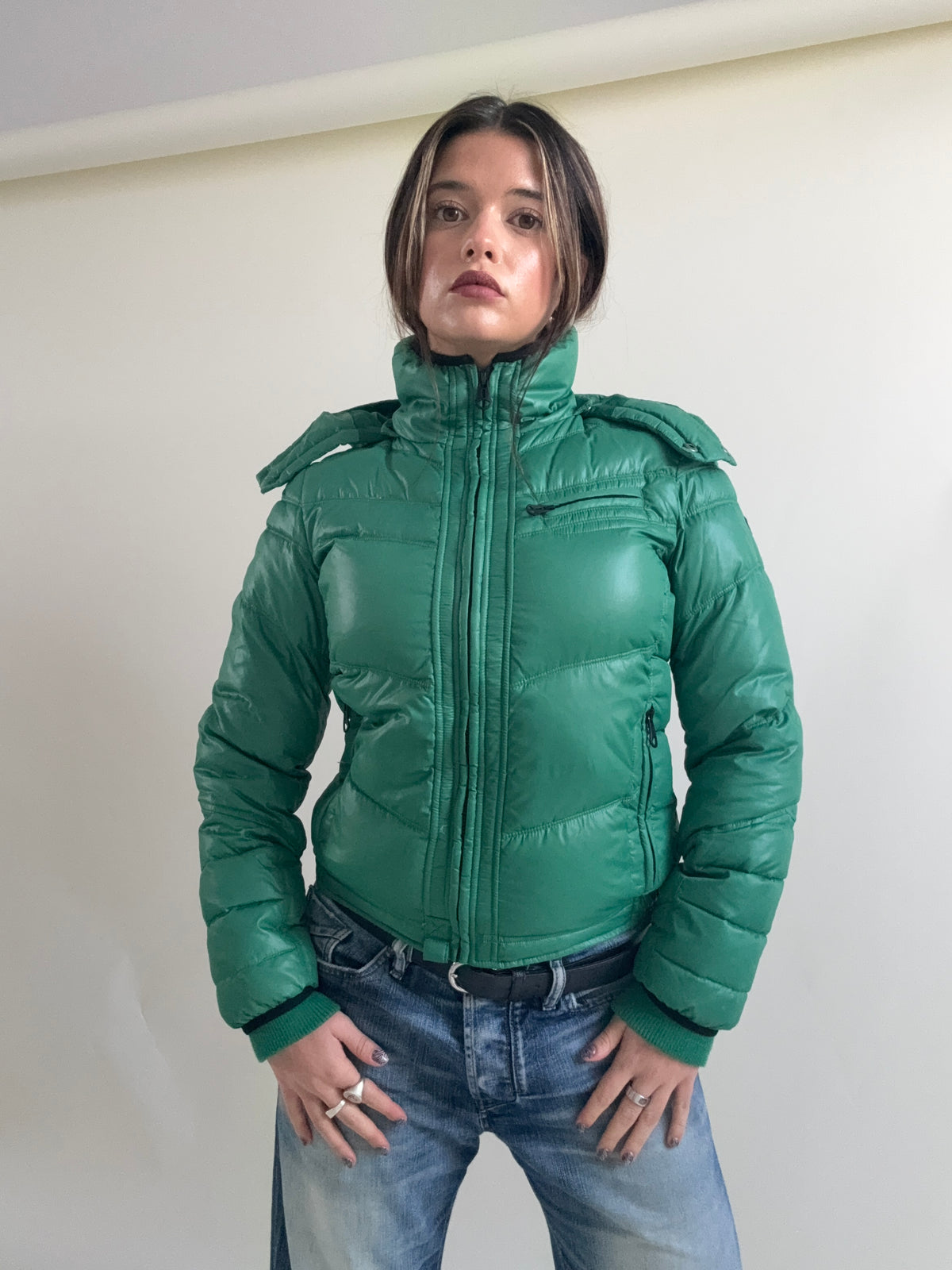 Green Diesel Puffer Jacket (L)