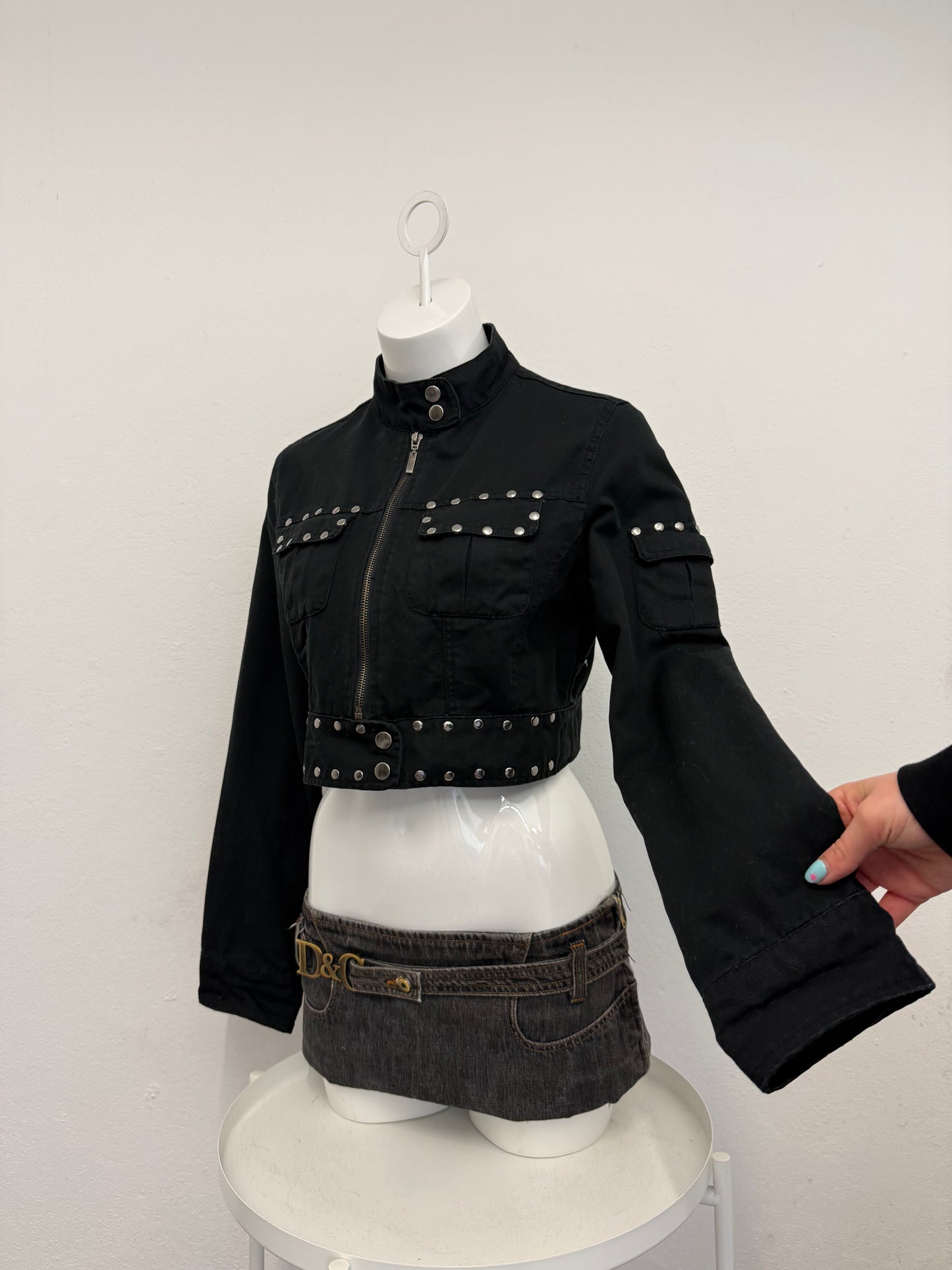 Cropped Studded Jacket (UK12)