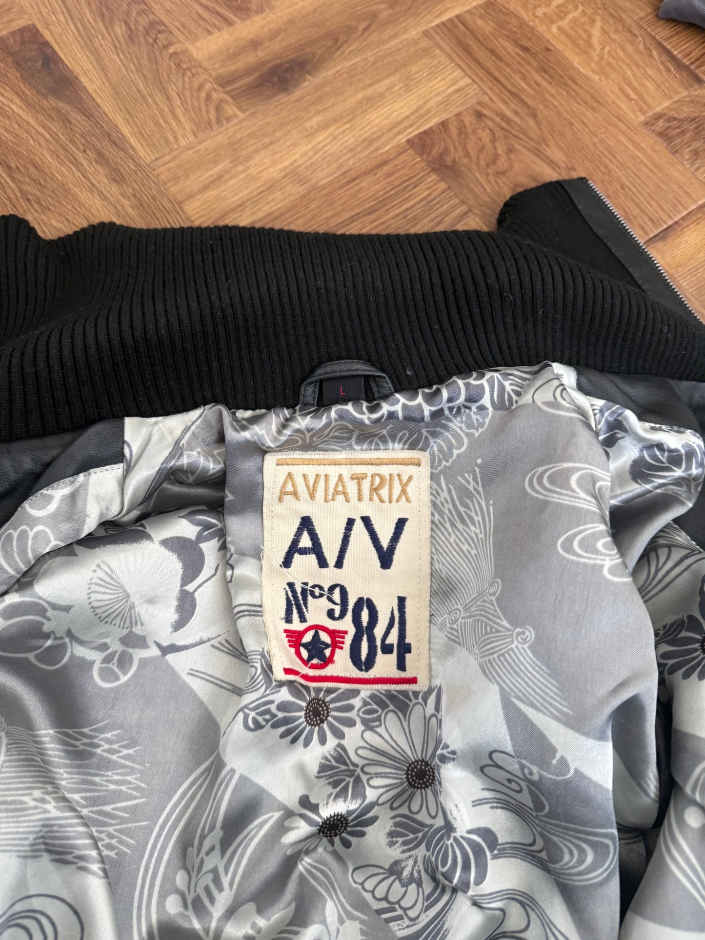Aviatrix Leather Bomber Jacket (L)