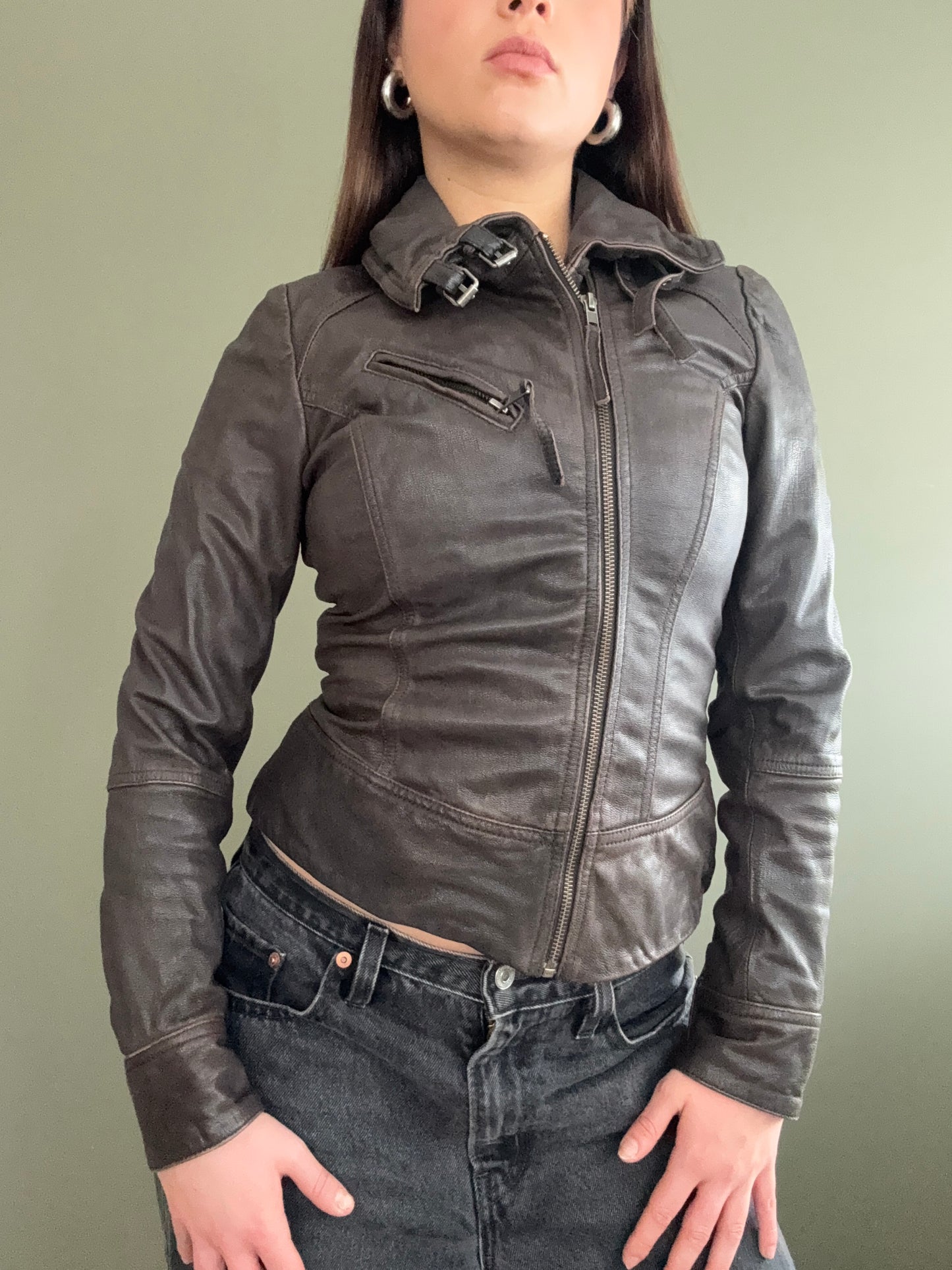 Allsaints Leather Jacket (UK6)