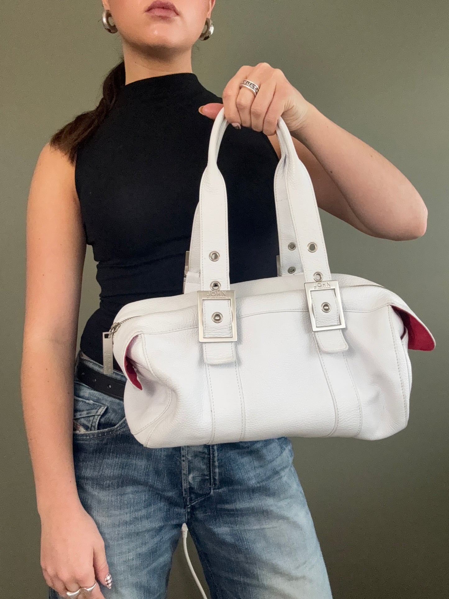 White Leather Bag