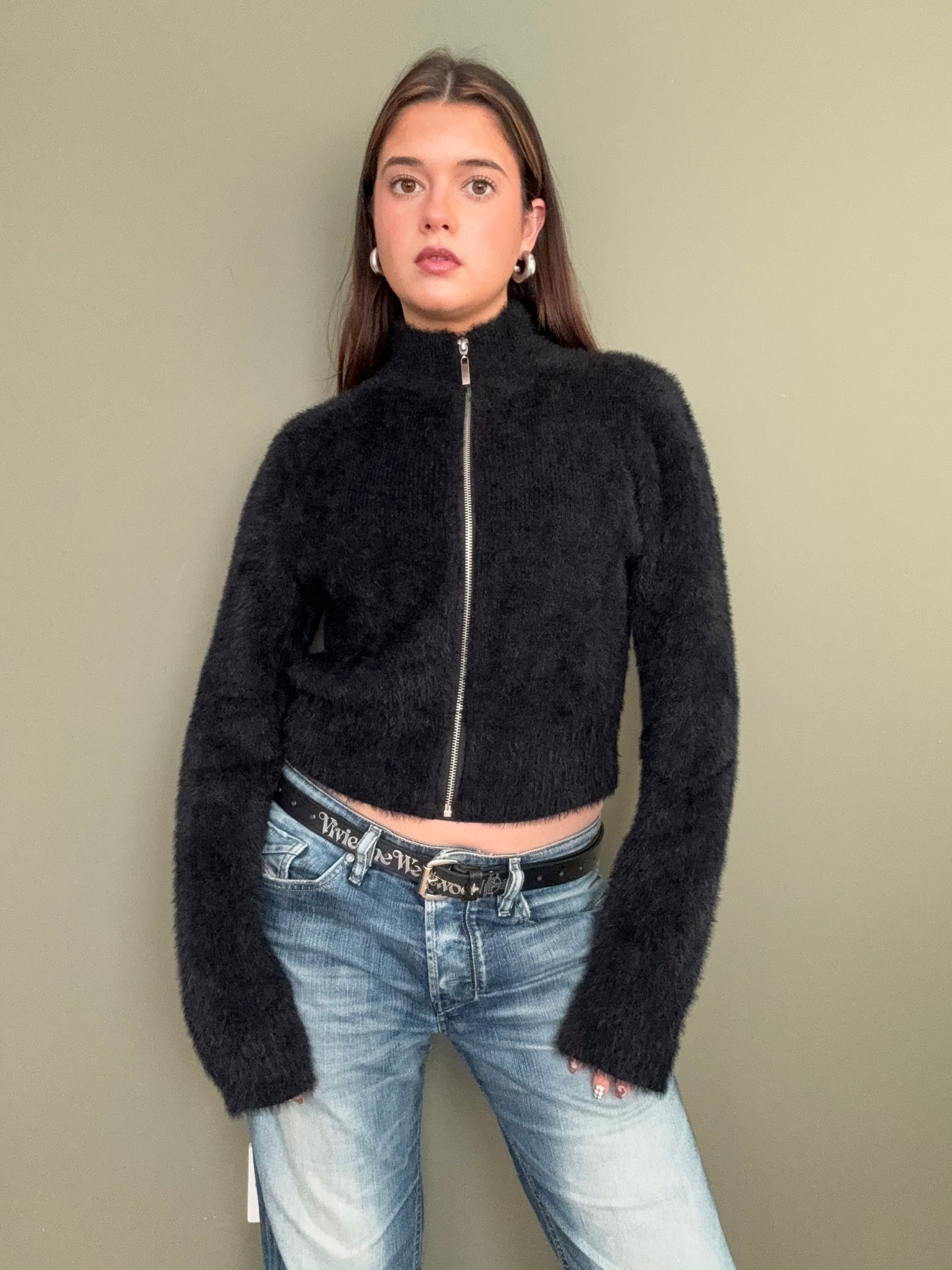 Faux Fur Cardigan (M)