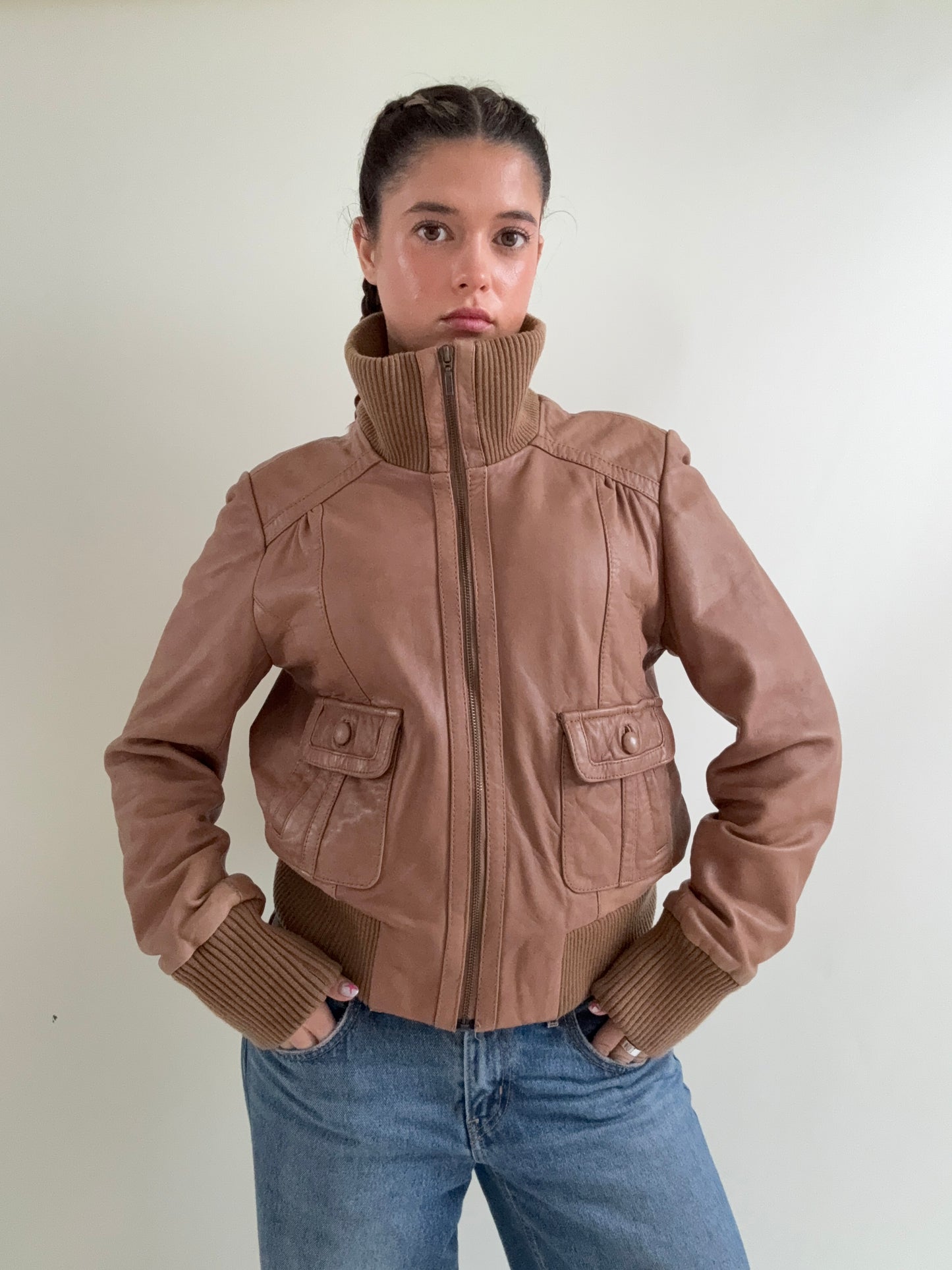 Oasis Leather Jacket (UK16)