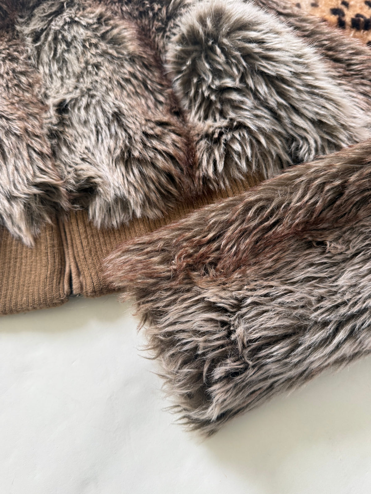 Cropped Faux Fur Jacket (UK10)