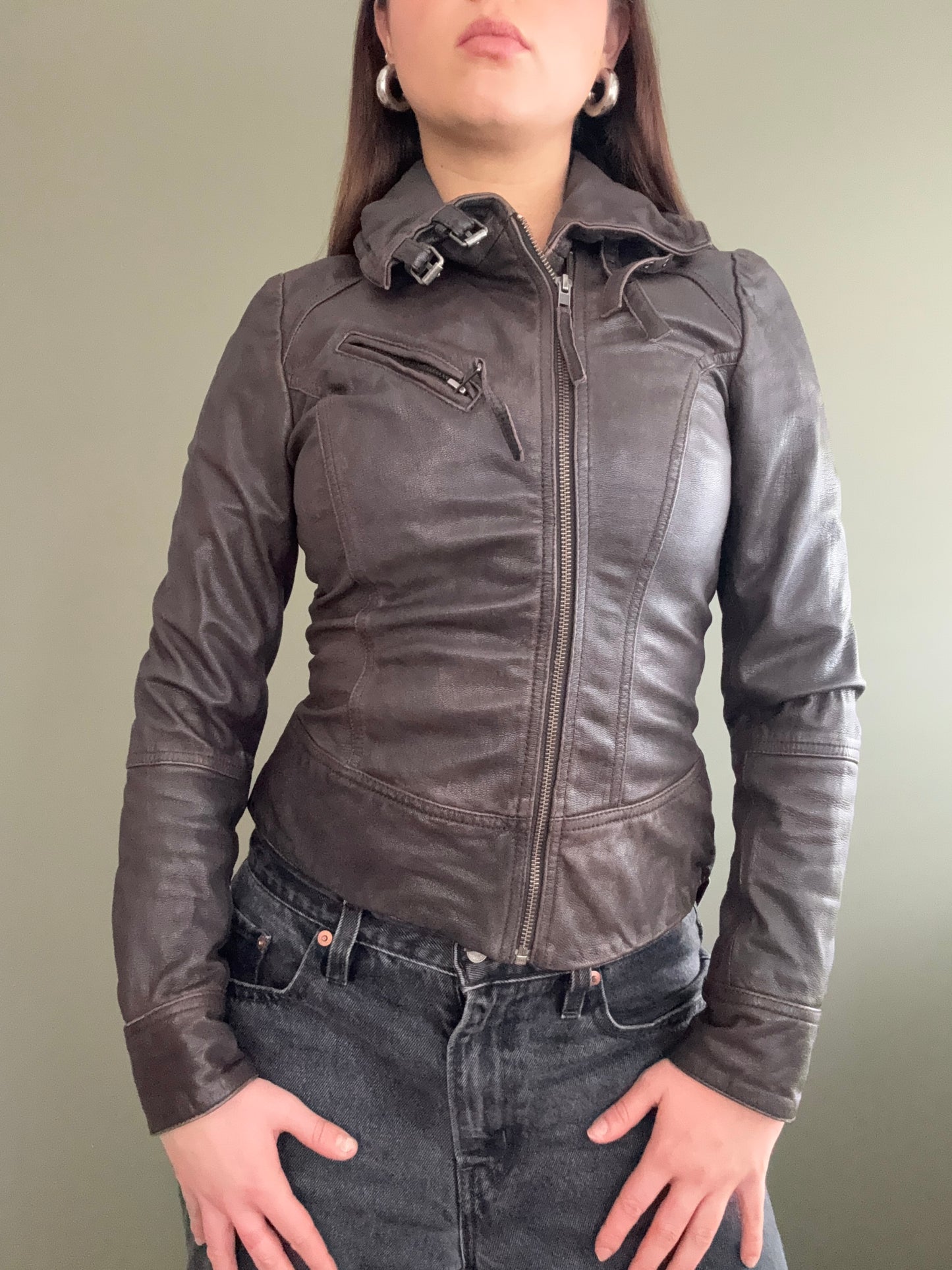 Allsaints Leather Jacket (UK6)