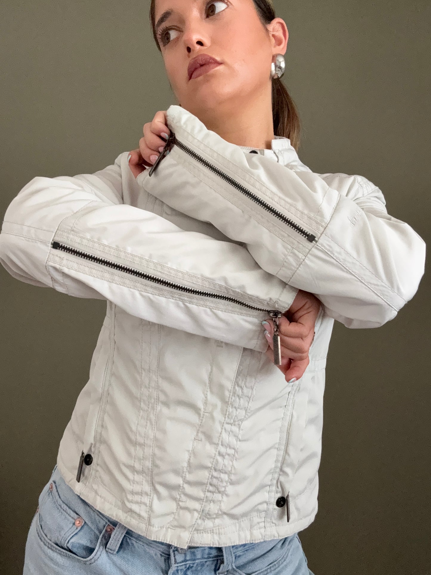 Firetrap Cream Biker Jacket (M)