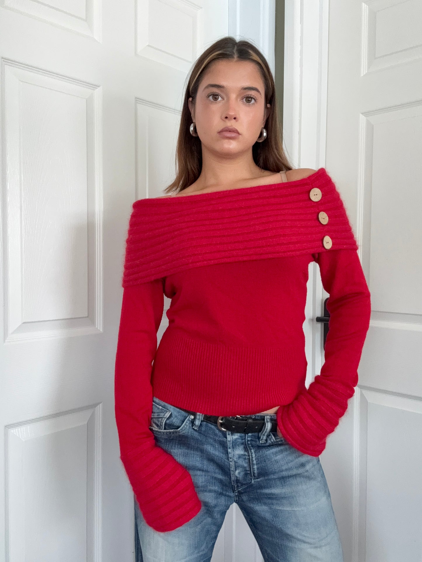Jane Norman Off The Shoulder Jumper (UK14)