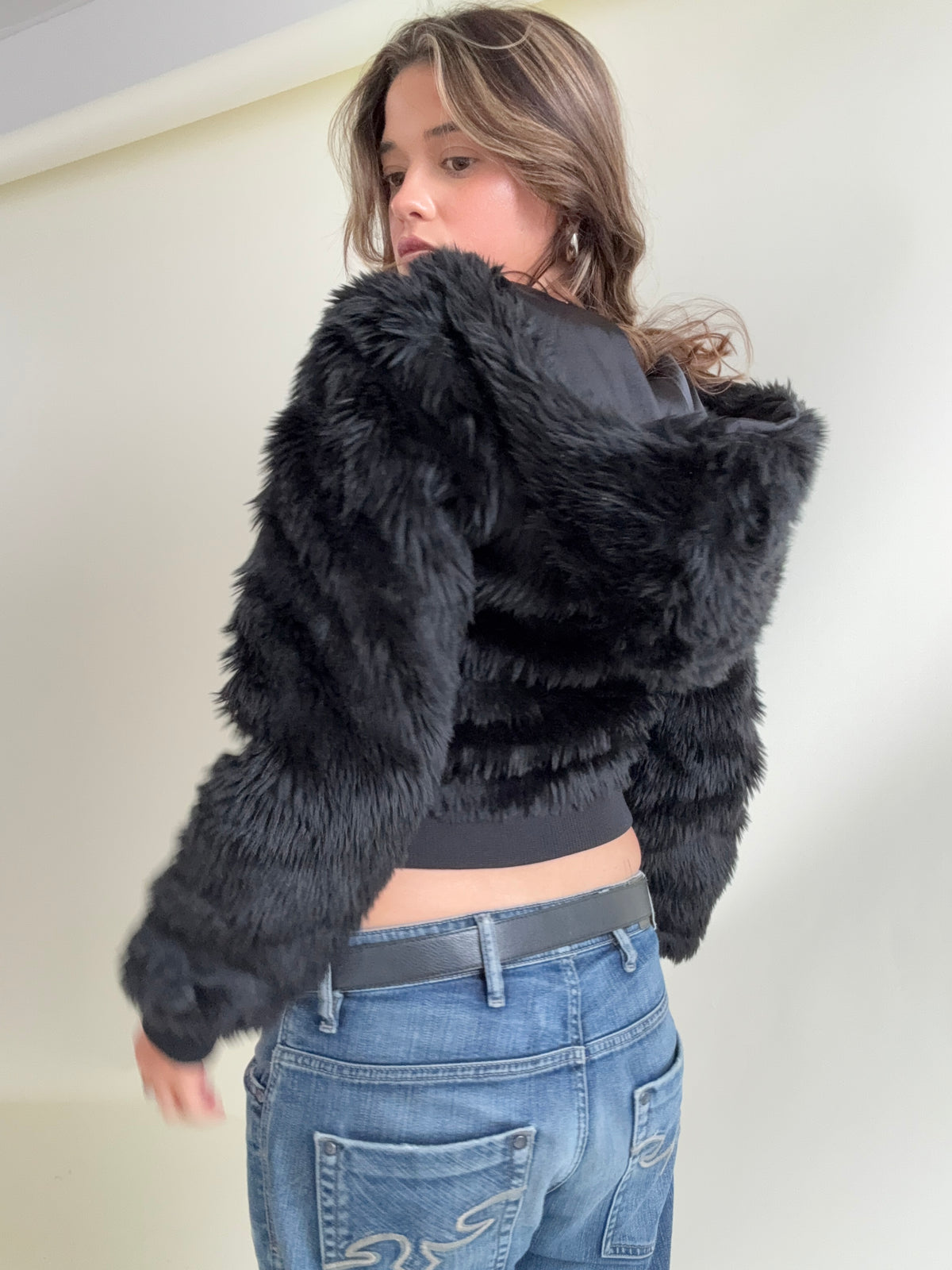 Adidas Faux Fur Bomber Jacket (S)